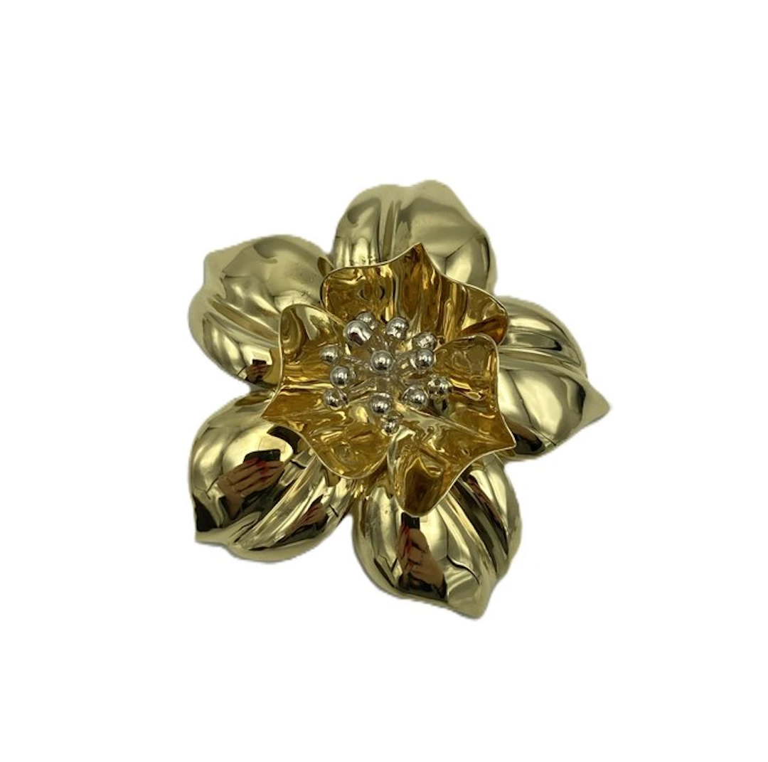 Brooch - 18 kt. Yellow gold, White gold