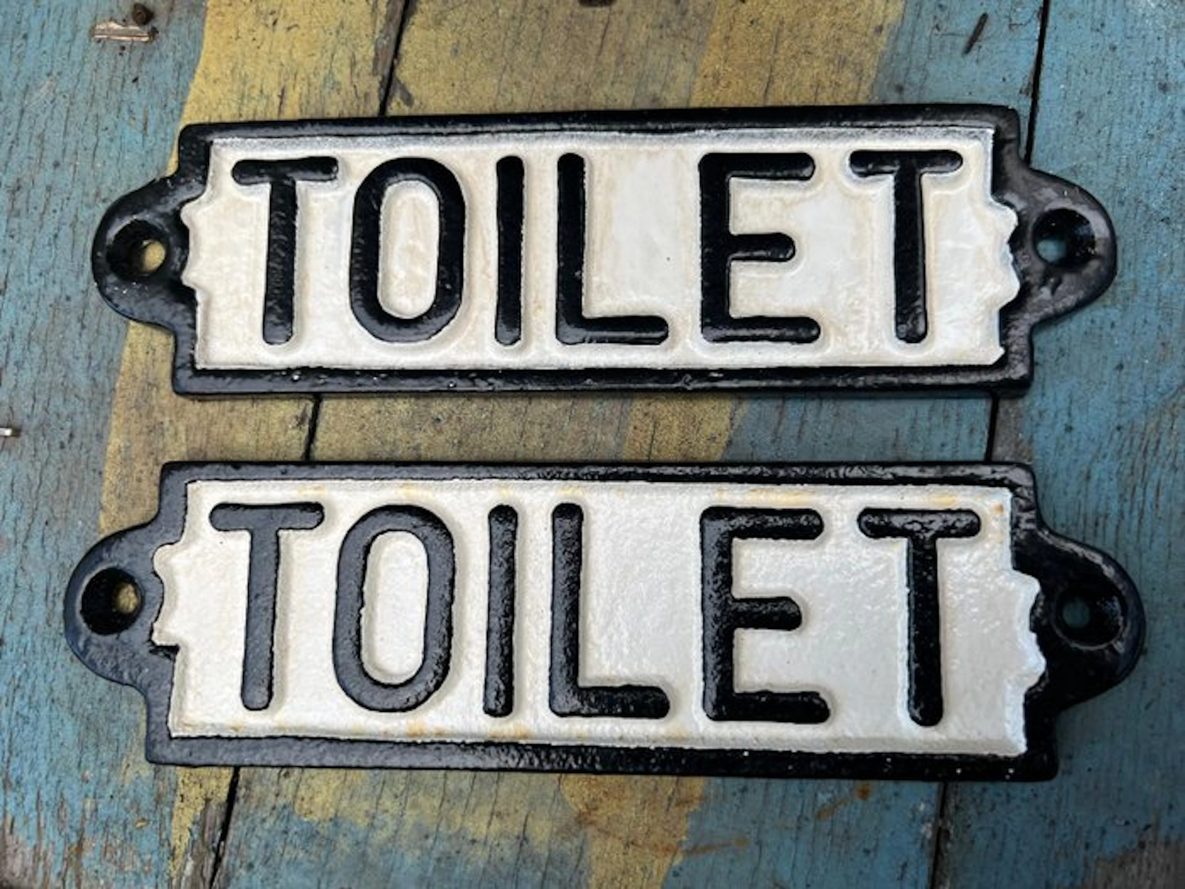 Decorative ornament (2) - vintage style restroom signs - Europe