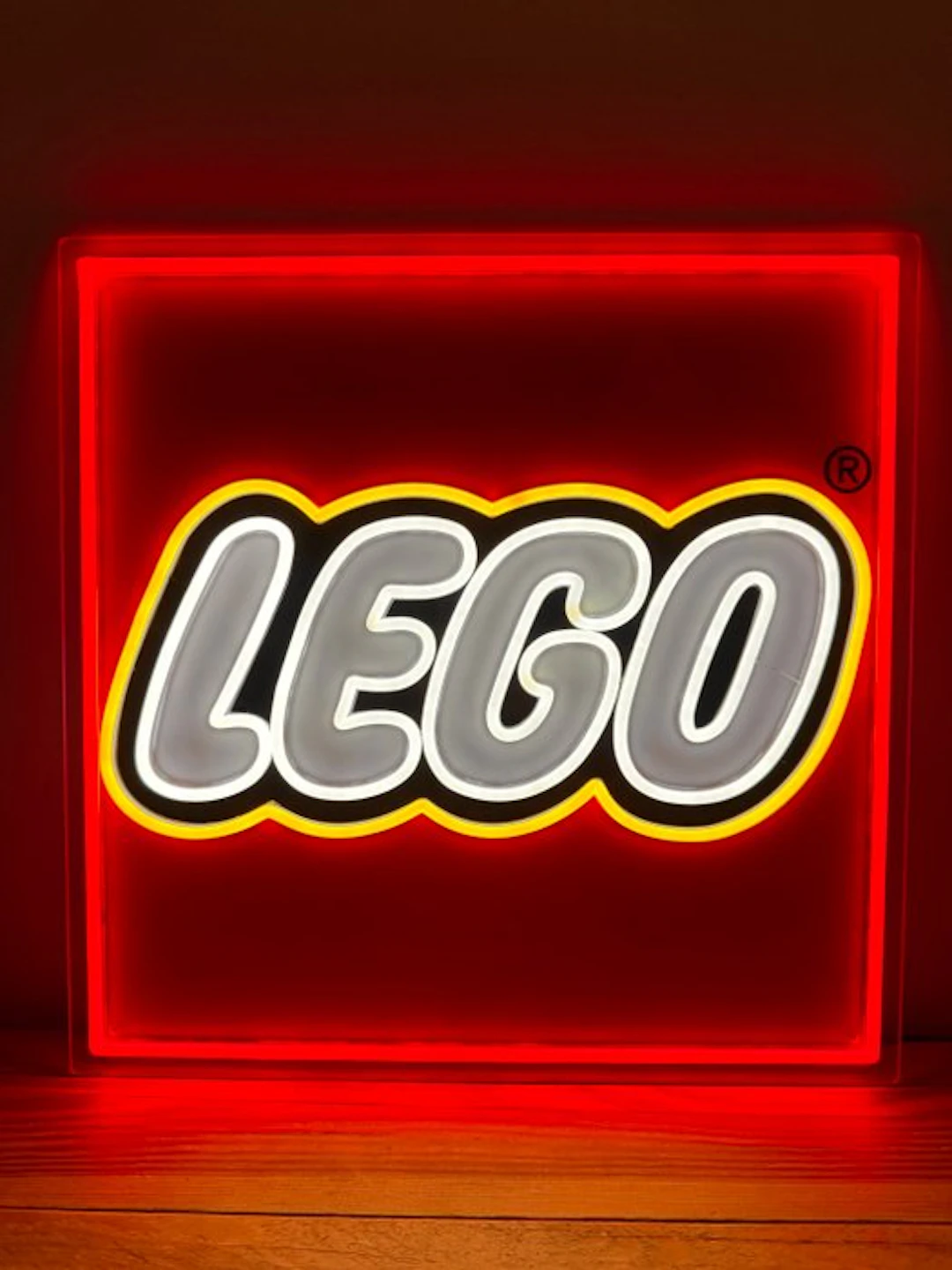 Lighted sign - Large Neon LEGO sign - Plexi