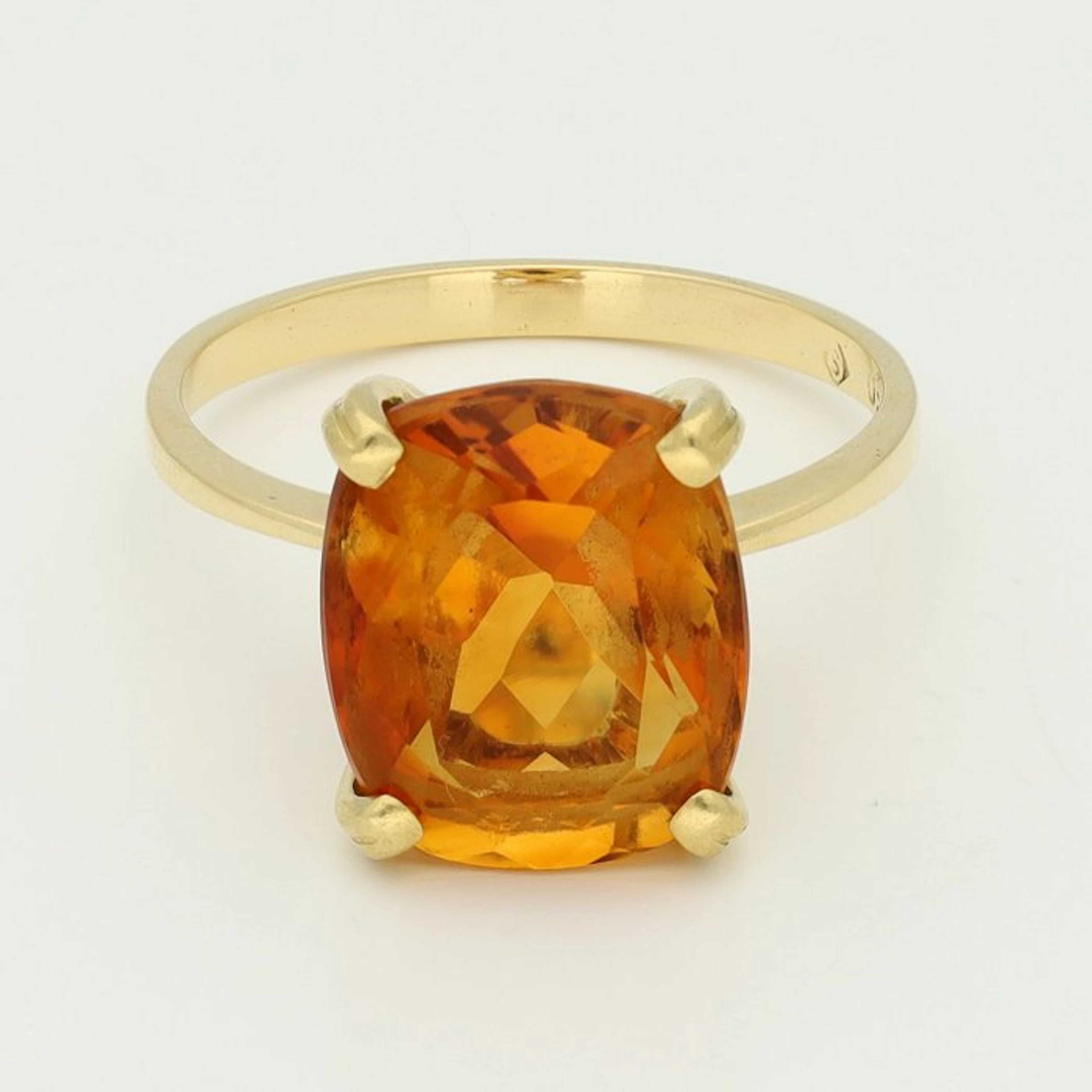 Ring - 18 kt. Yellow gold - Citrine