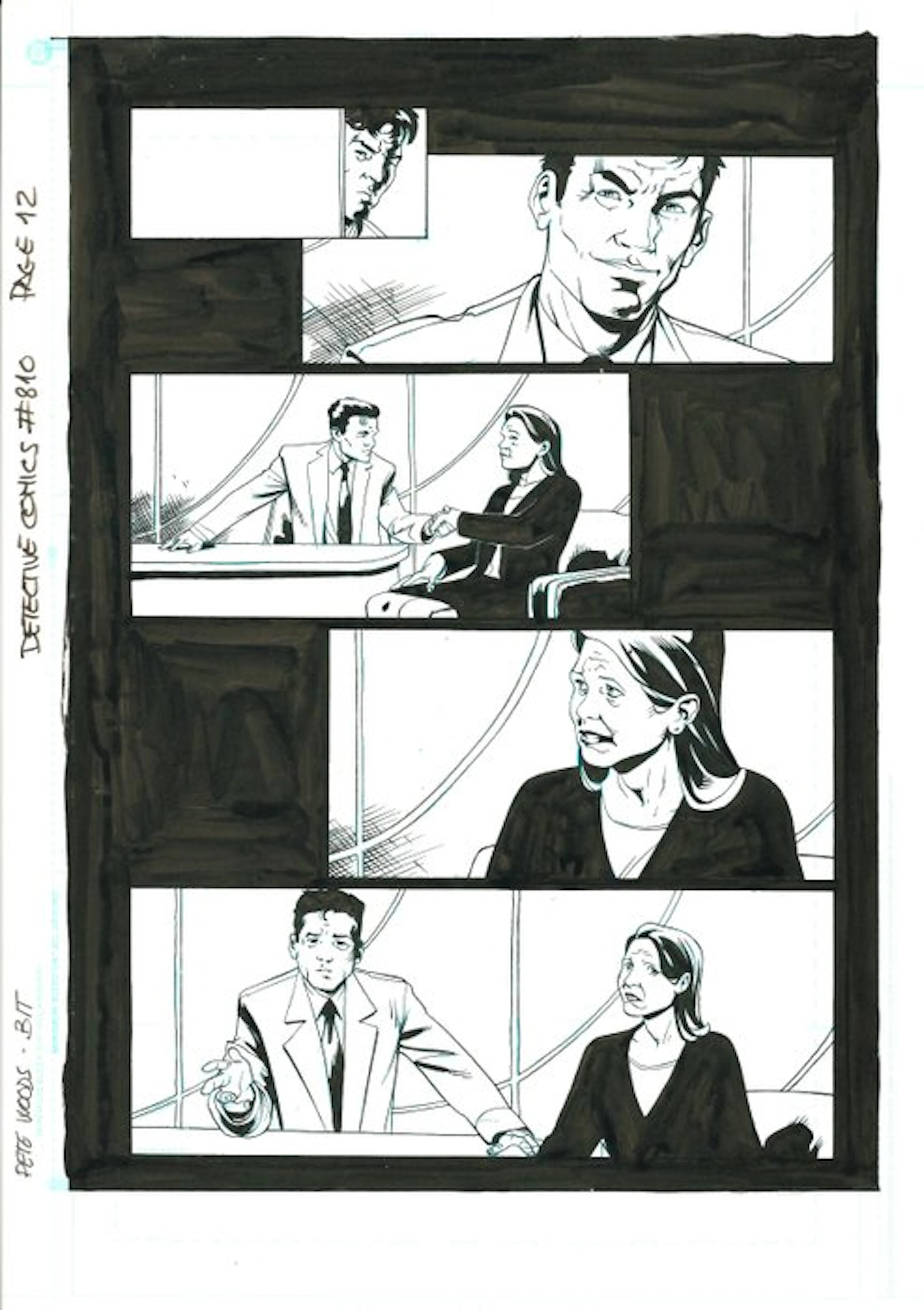 Pete Woods & Bit - 1 Original page - Detective Comics - #810 Page 12