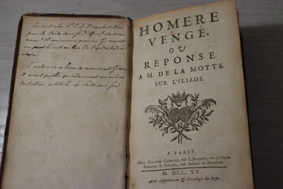 Gacon Francois - Homère vengé ou réponse à M