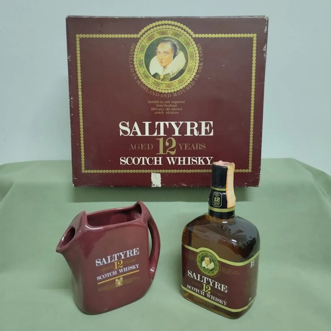Saltyre 12 years old + Jug - b. 1980s - 75cl