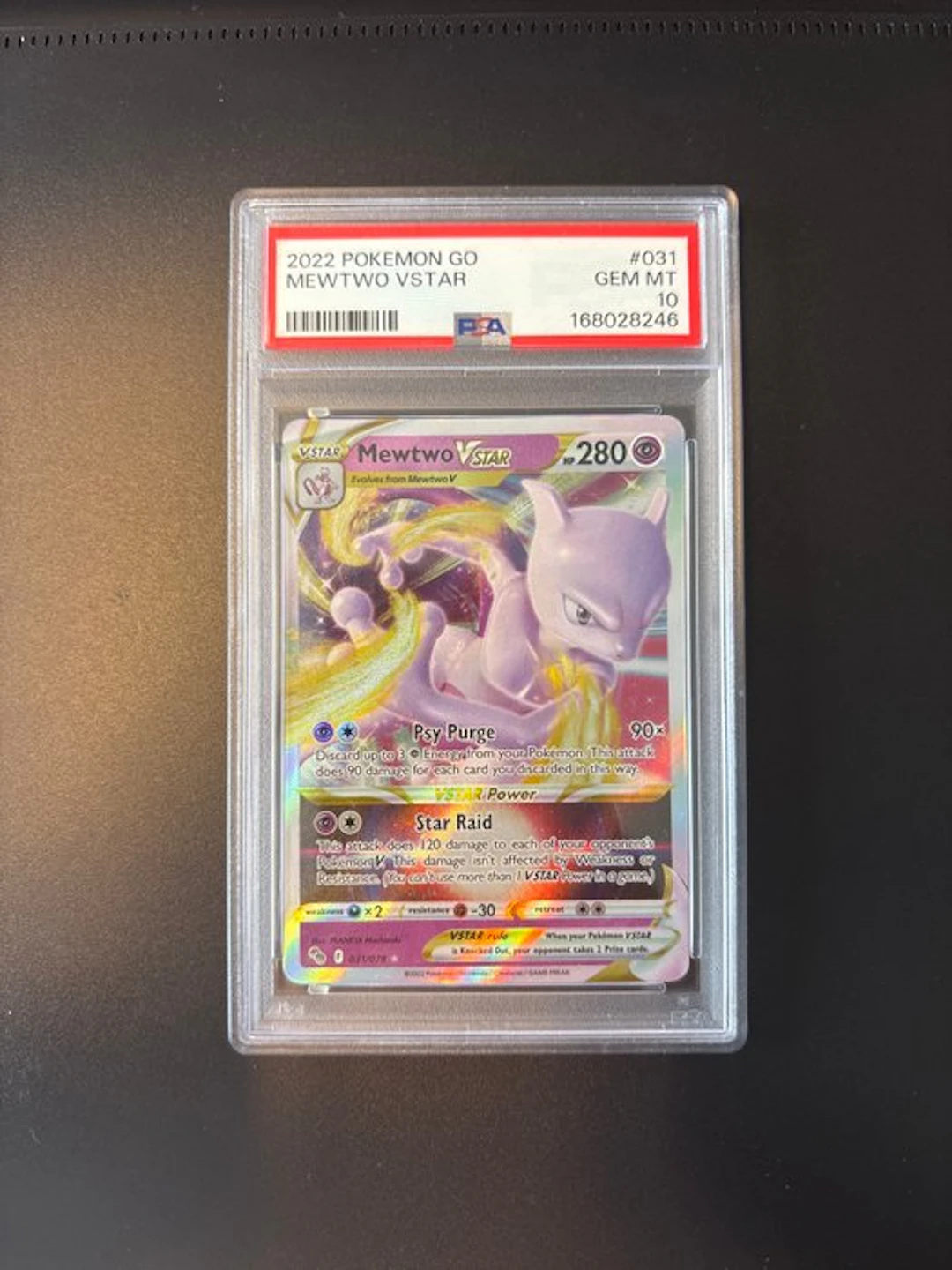 Pokémon - 1 Graded card - Mewtwo #031 - PSA 10 - Sword & Shield - Pokémon GO