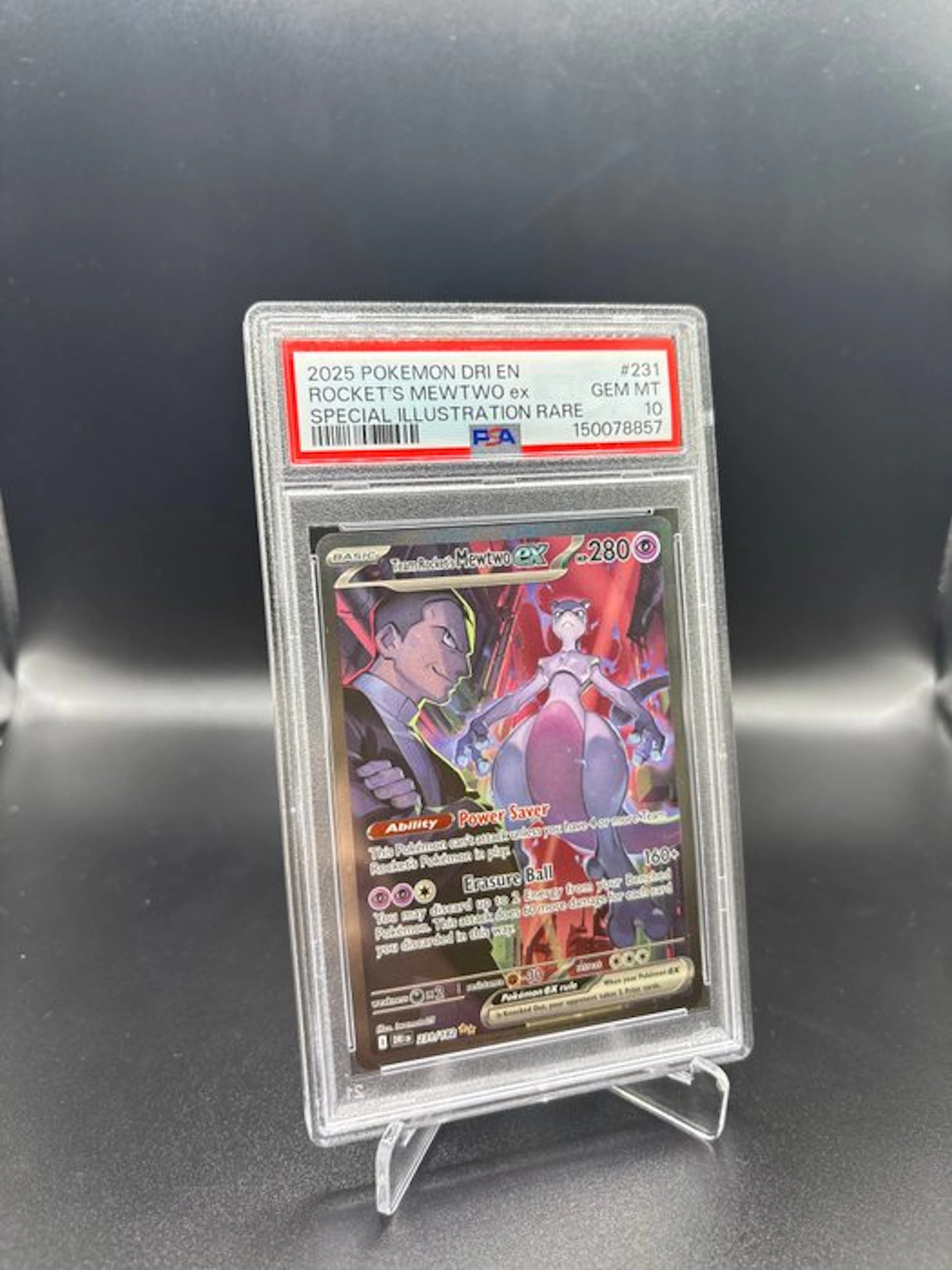 Pokémon - 1 Graded card #231 Team Rocket's Mewtwo...