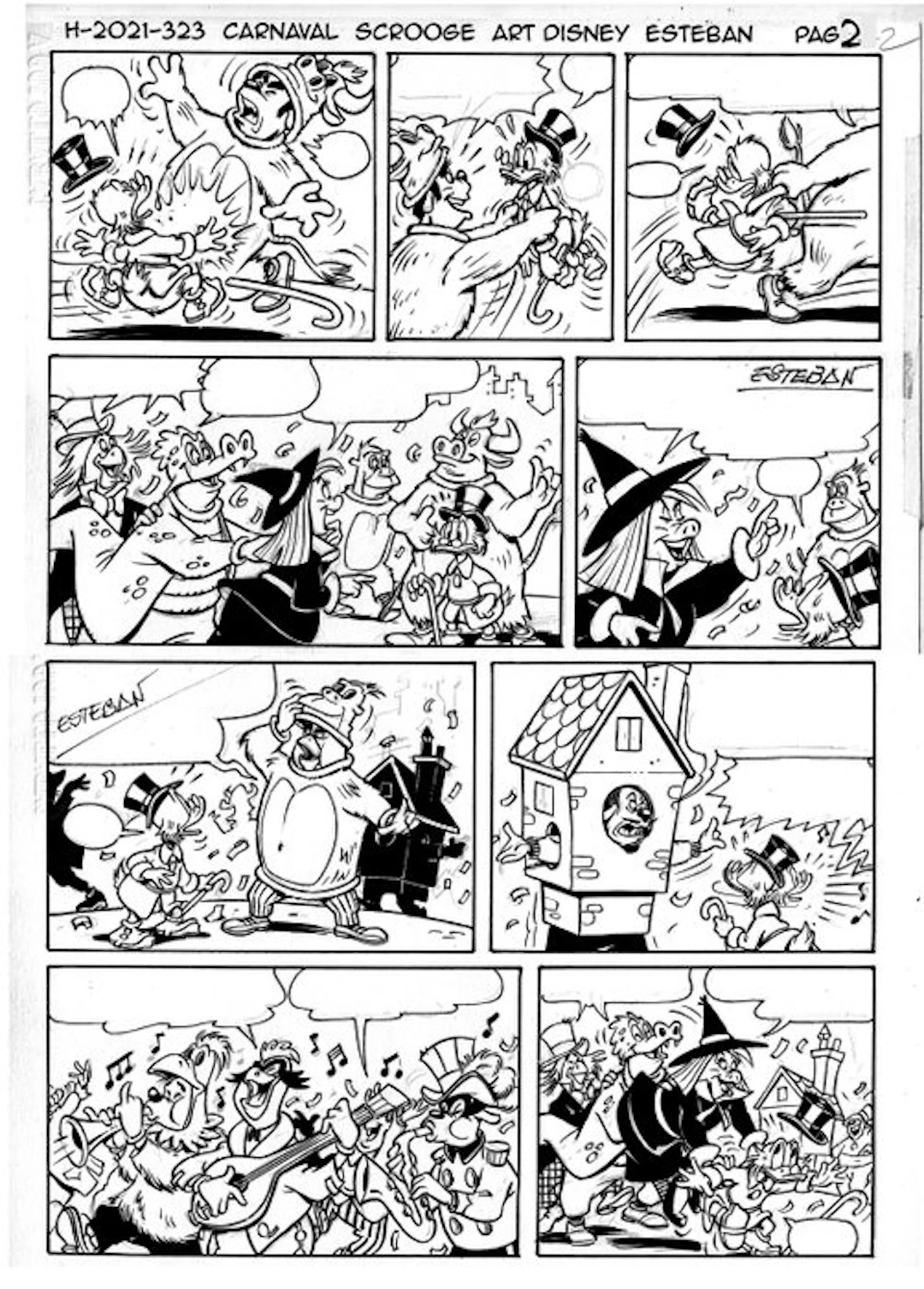 Esteban, Ignasi Calvet - 1 Original page - Scrooge - Carnaval Scrooge - 2021
