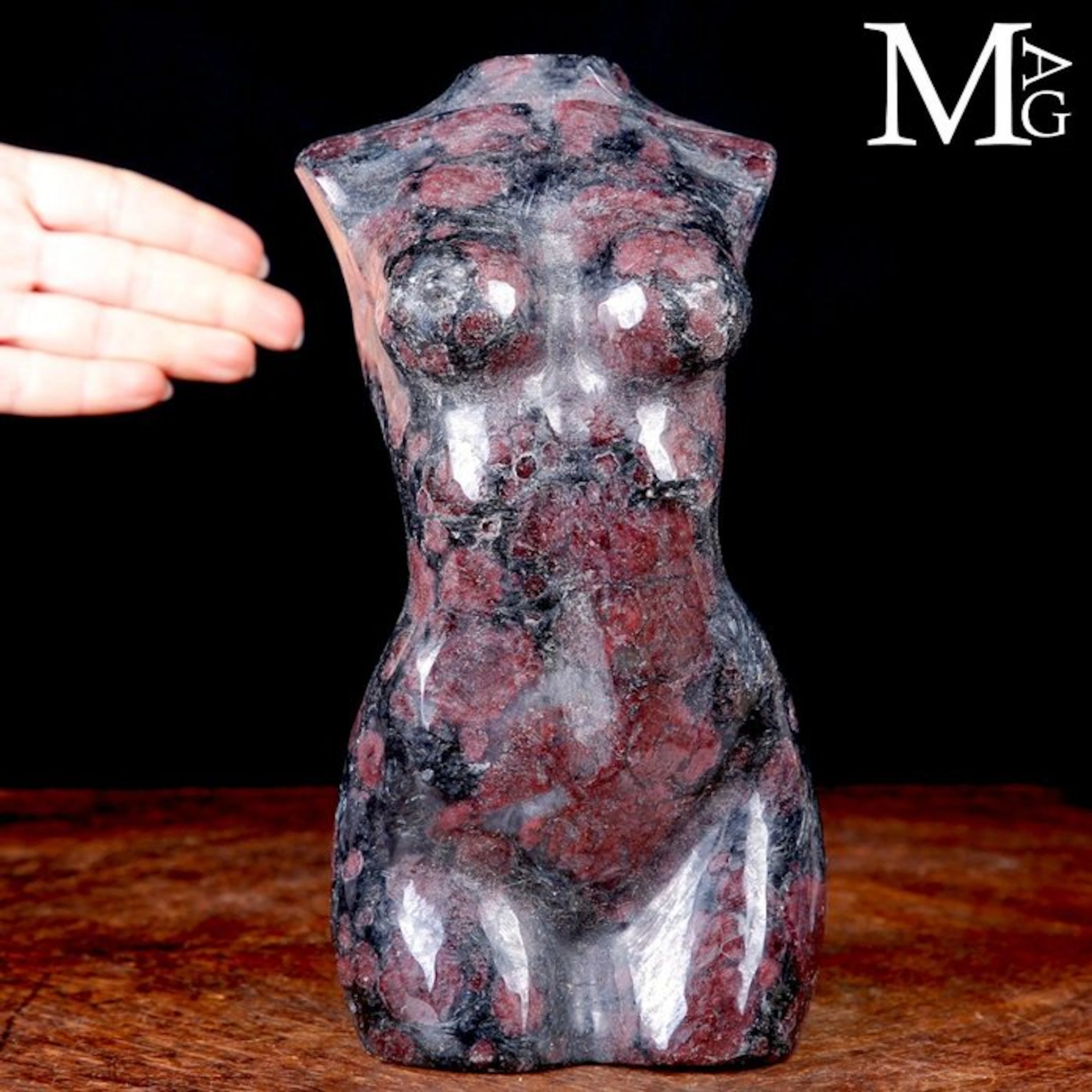 Female Body Sculpture - Artistically Handcarved - Garnet...