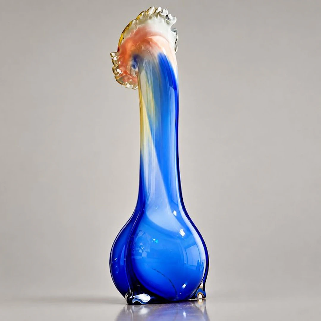 Vase - Glass - Italian artifact.