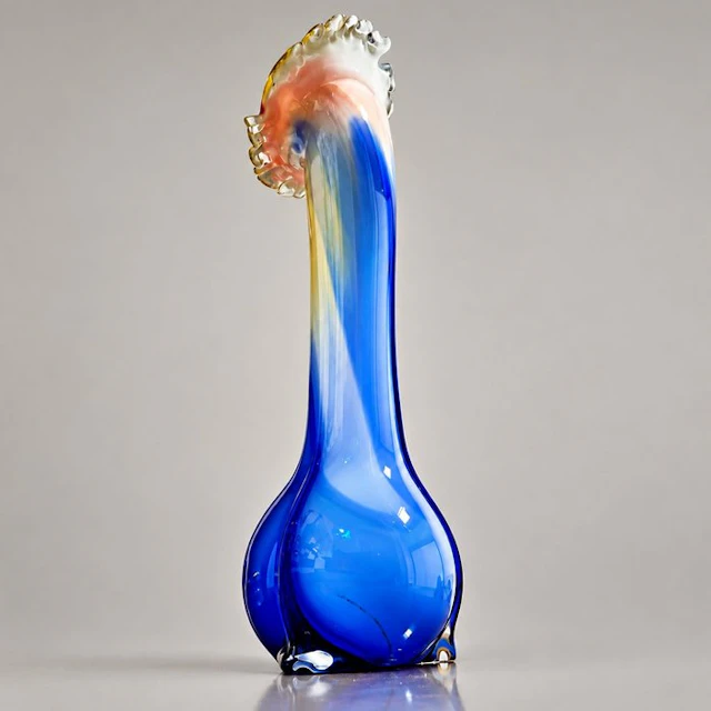Vase - Glass - Italian artifact.