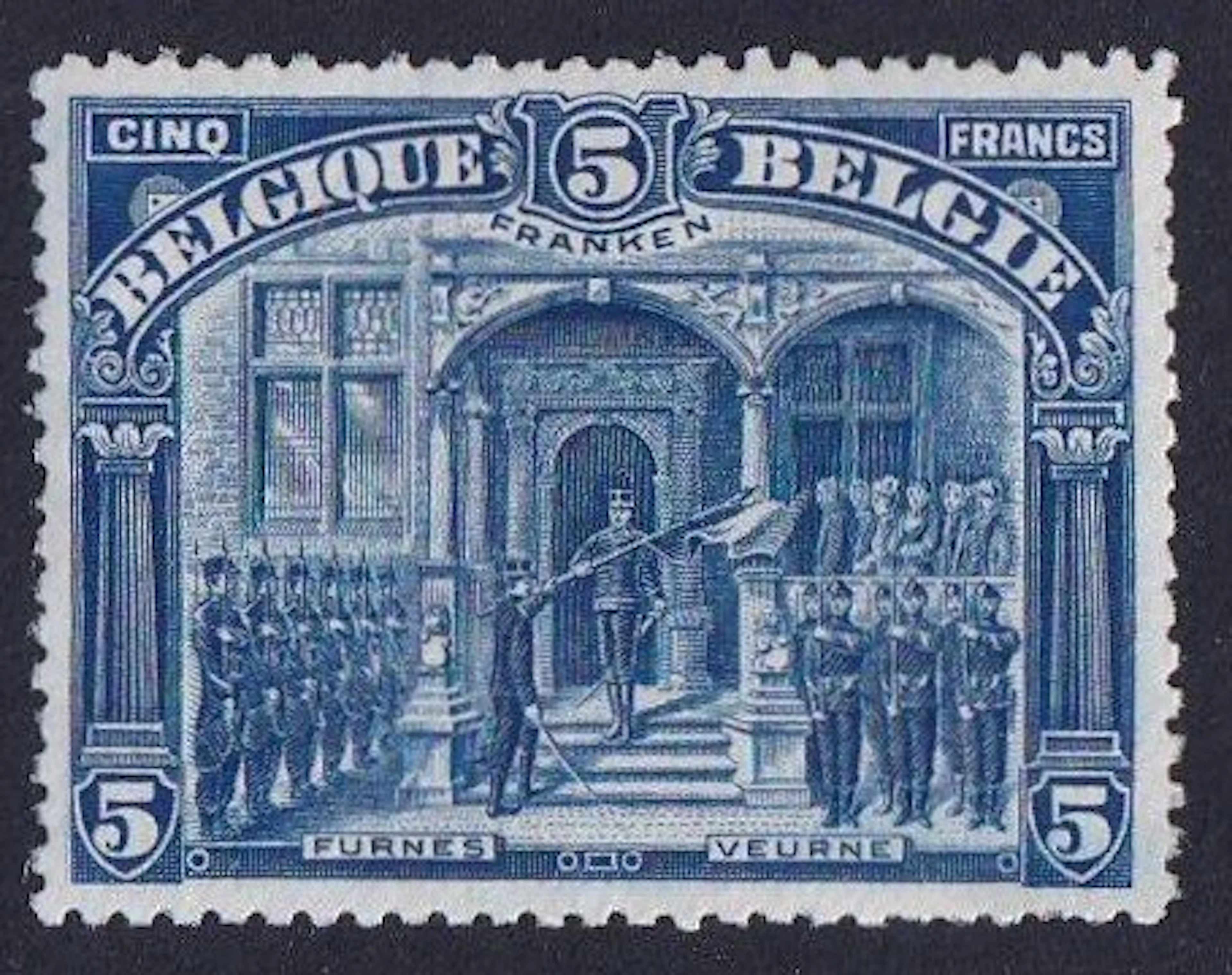Belgium 1915 - 5F Veurne - FRANKEN - OBP/COB 147