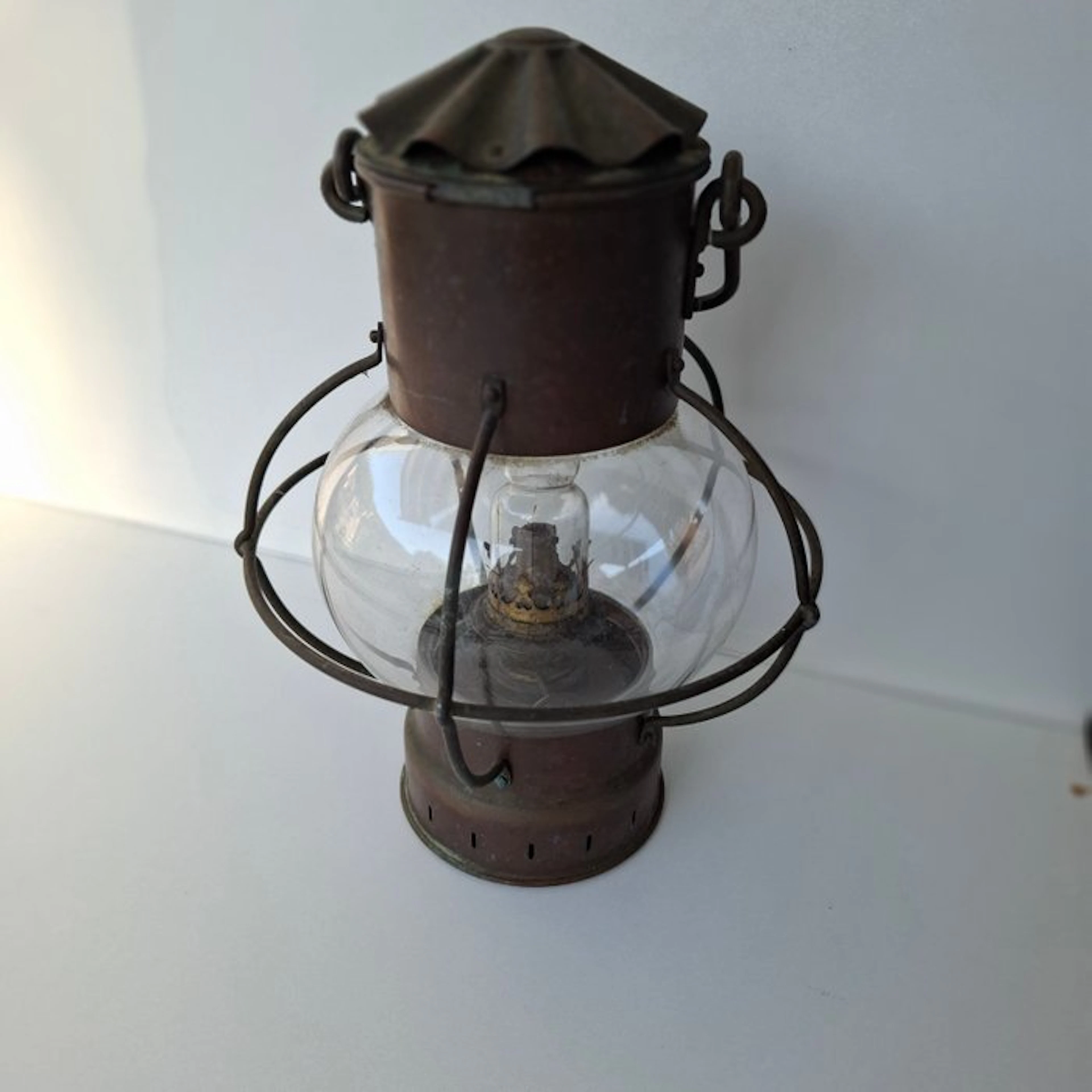 ship lamp - copper glass