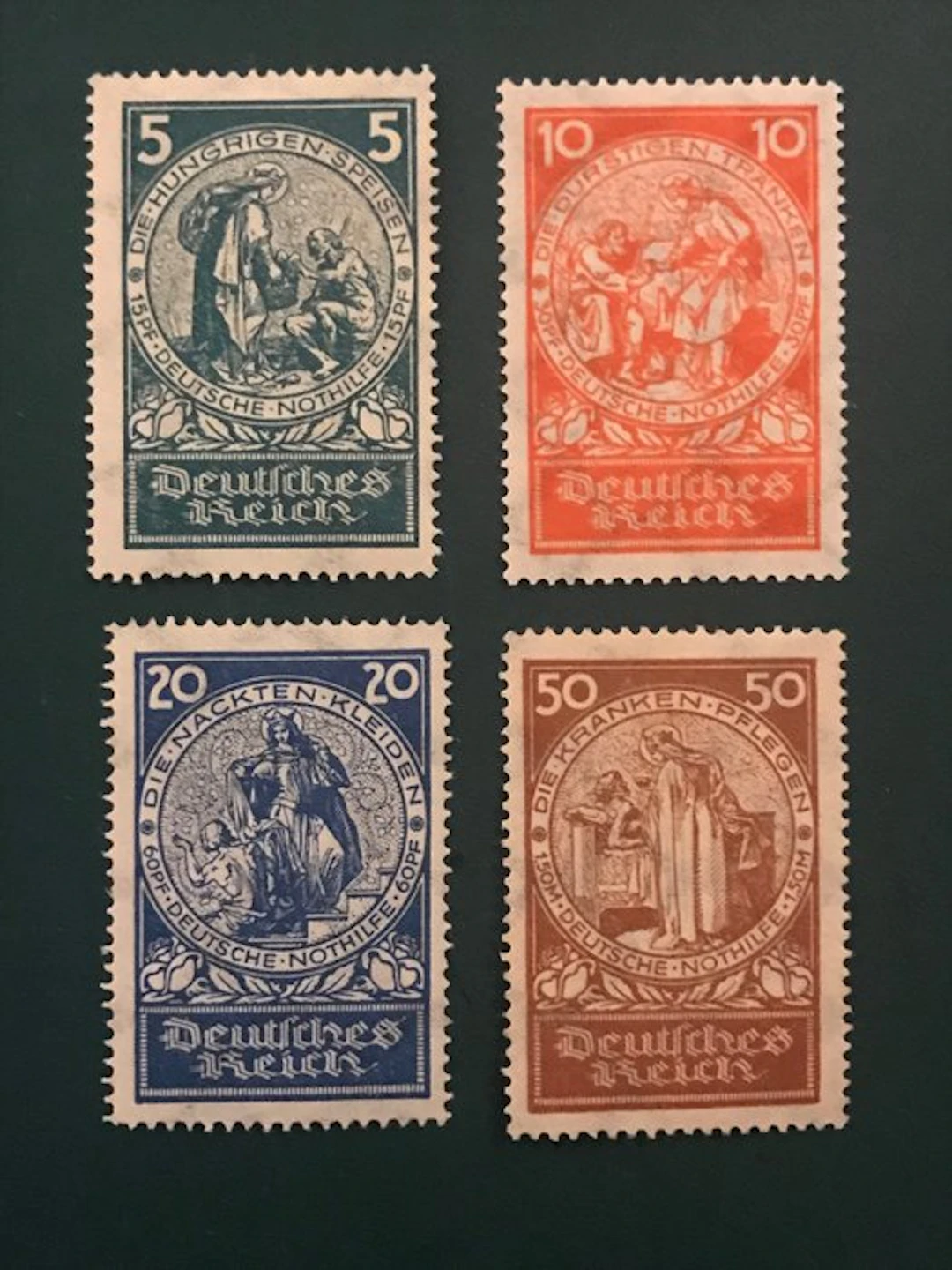 German Empire 1924 - Emergency aid: Rozen wonder - MNH - Michel 351/354