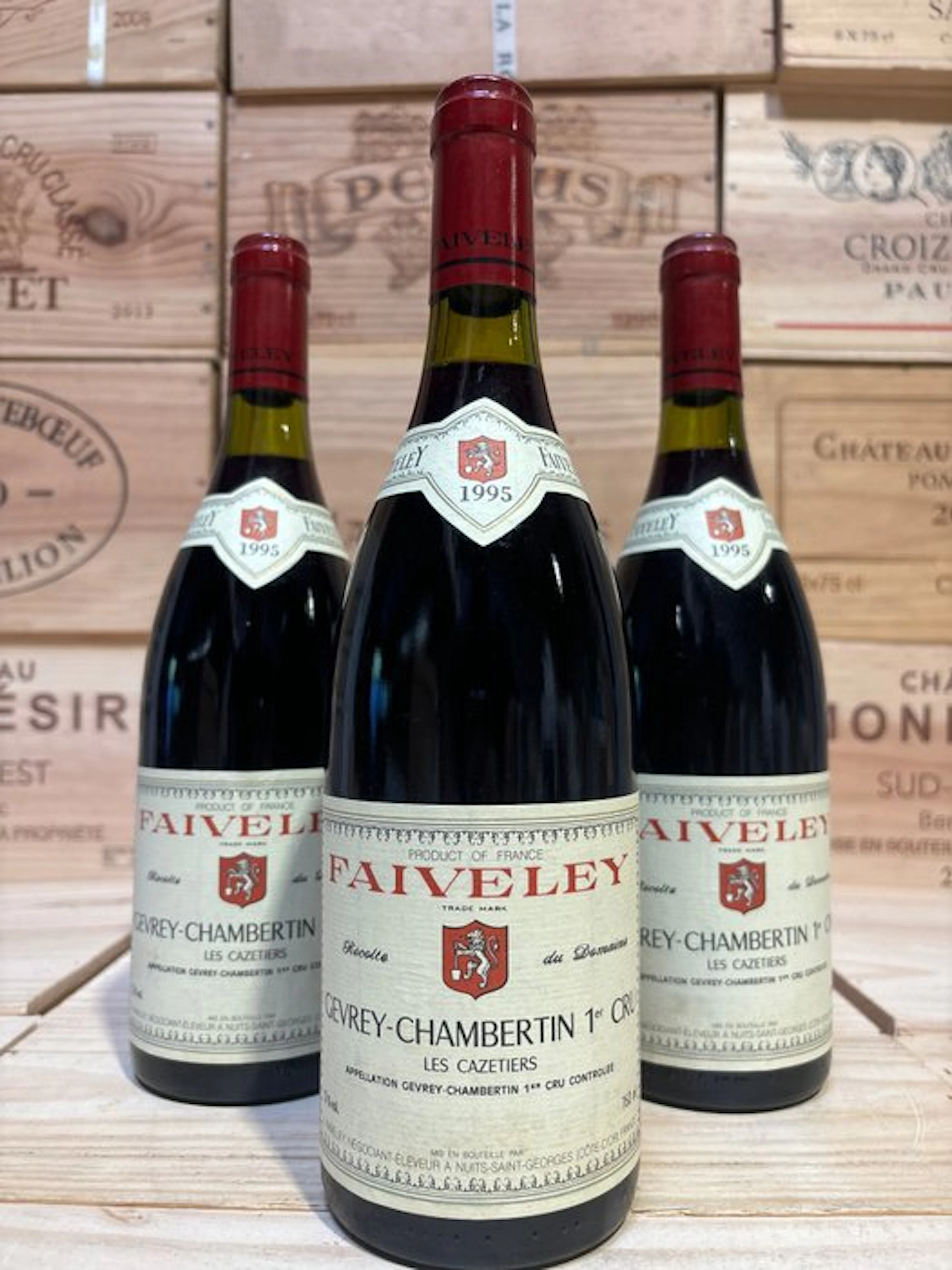 1995 Faiveley "Les Cazetiers" - Gevrey Chambertin 1er Cru - 3 Bottles (0.75L)