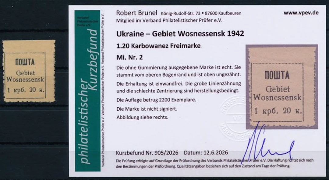 German Empire - Occupation of the Ukraine 1942 - Region Wosnessensk