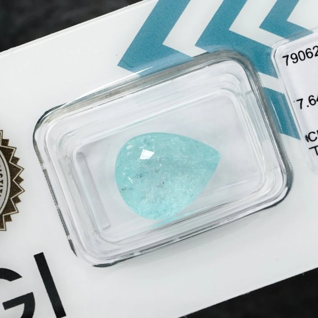 No reserve price - 1 pcs Blue Tourmaline paraiba - 7.64...