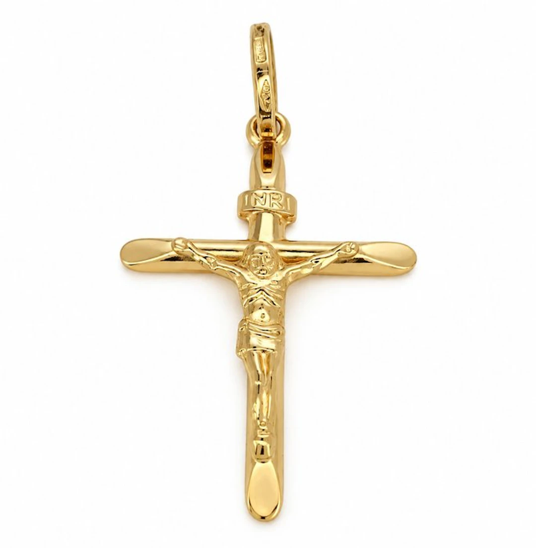 Pendant - 18 kt. Yellow gold - Made in Italy - Handmade