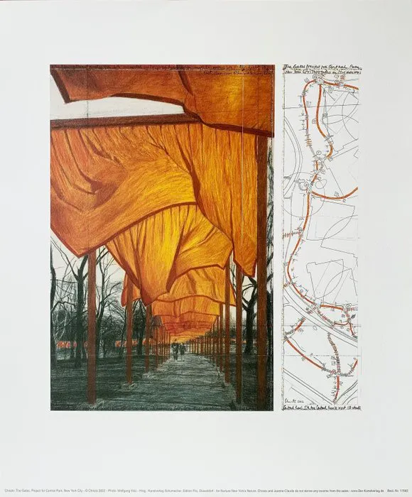 Christo (1935-2020) - The Gates IV - Rare Artprint - New...