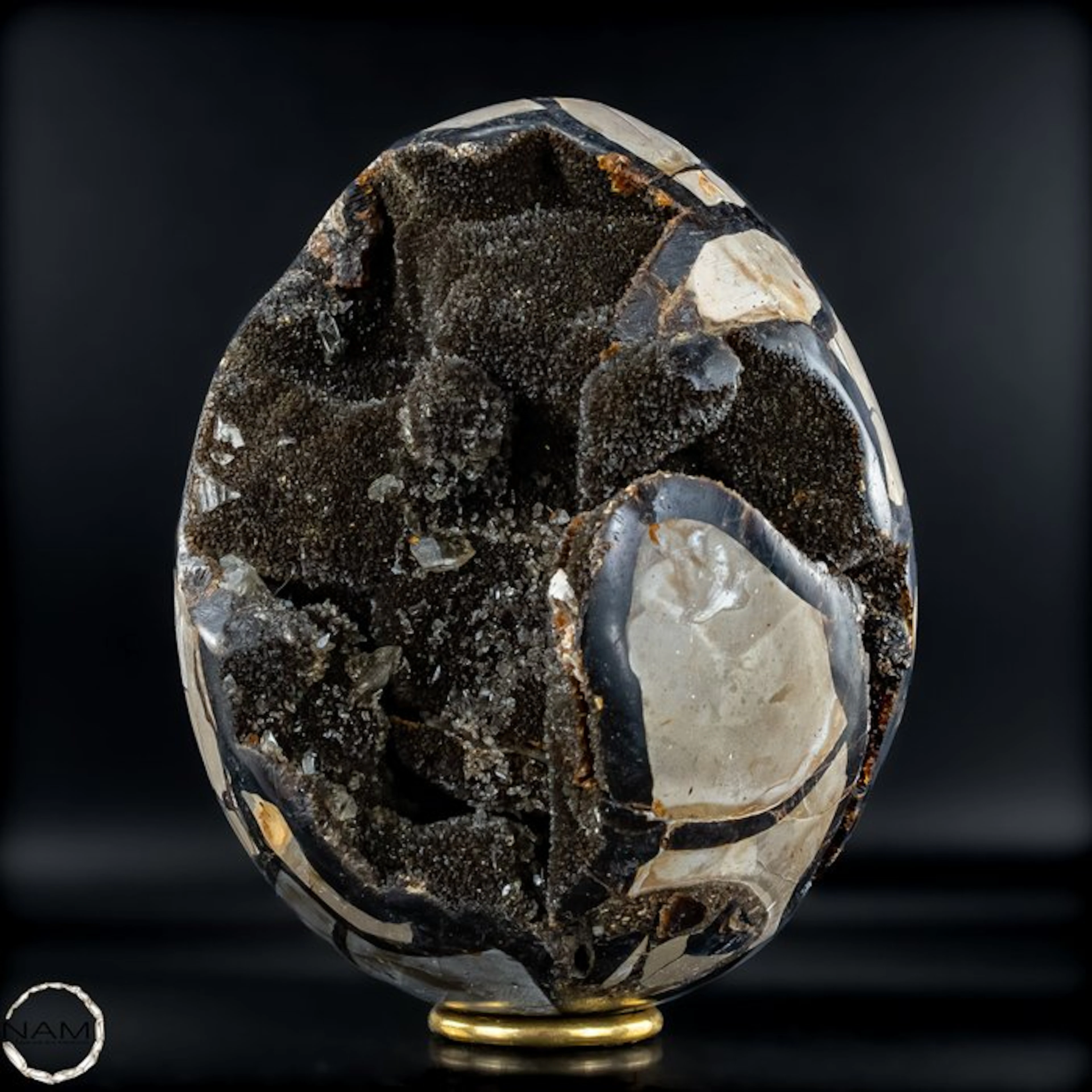 Natural septarian nodules in an egg shape – Powerful earth structure- 3552.19 g