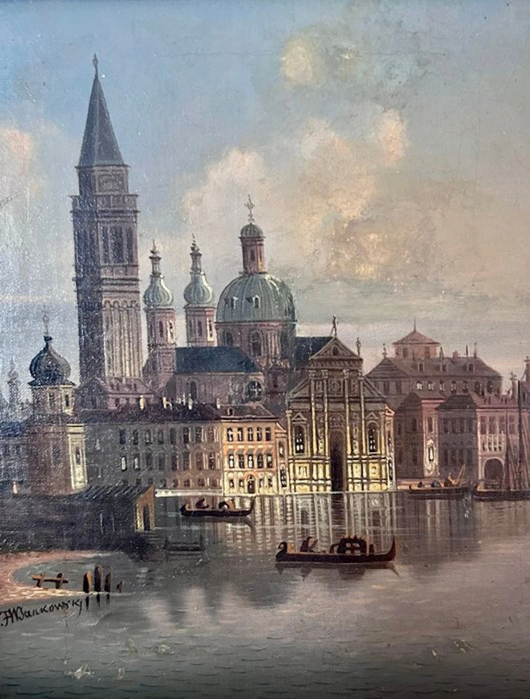 Johann Wilhelm Jankowski (1825-1870) - Veduta di Venezia...