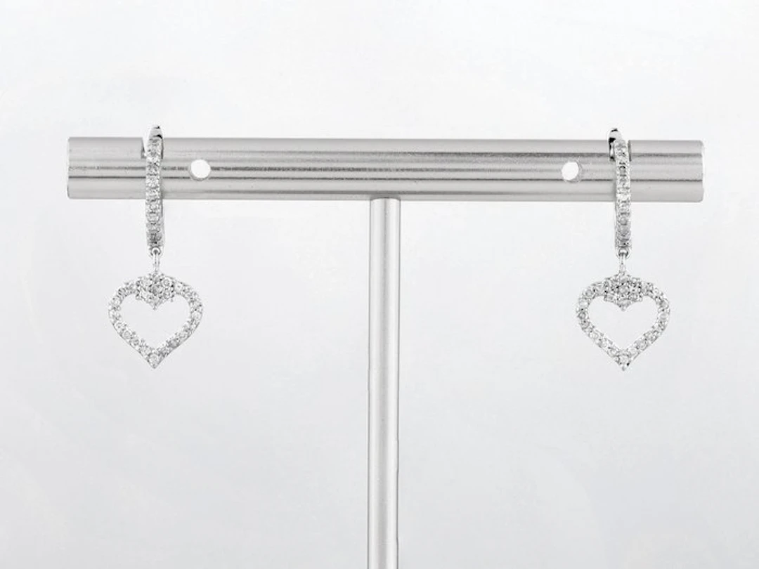 Earrings - 14 kt. White gold - 0.29ct. tw. Diamond (Natural)