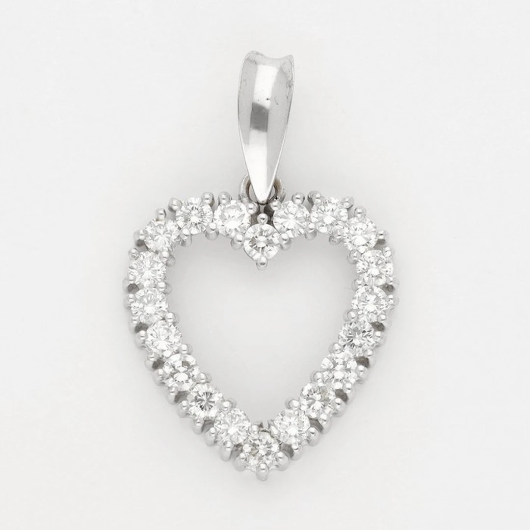 Pendant - 18 kt. White gold Diamond (Natural) - Hart