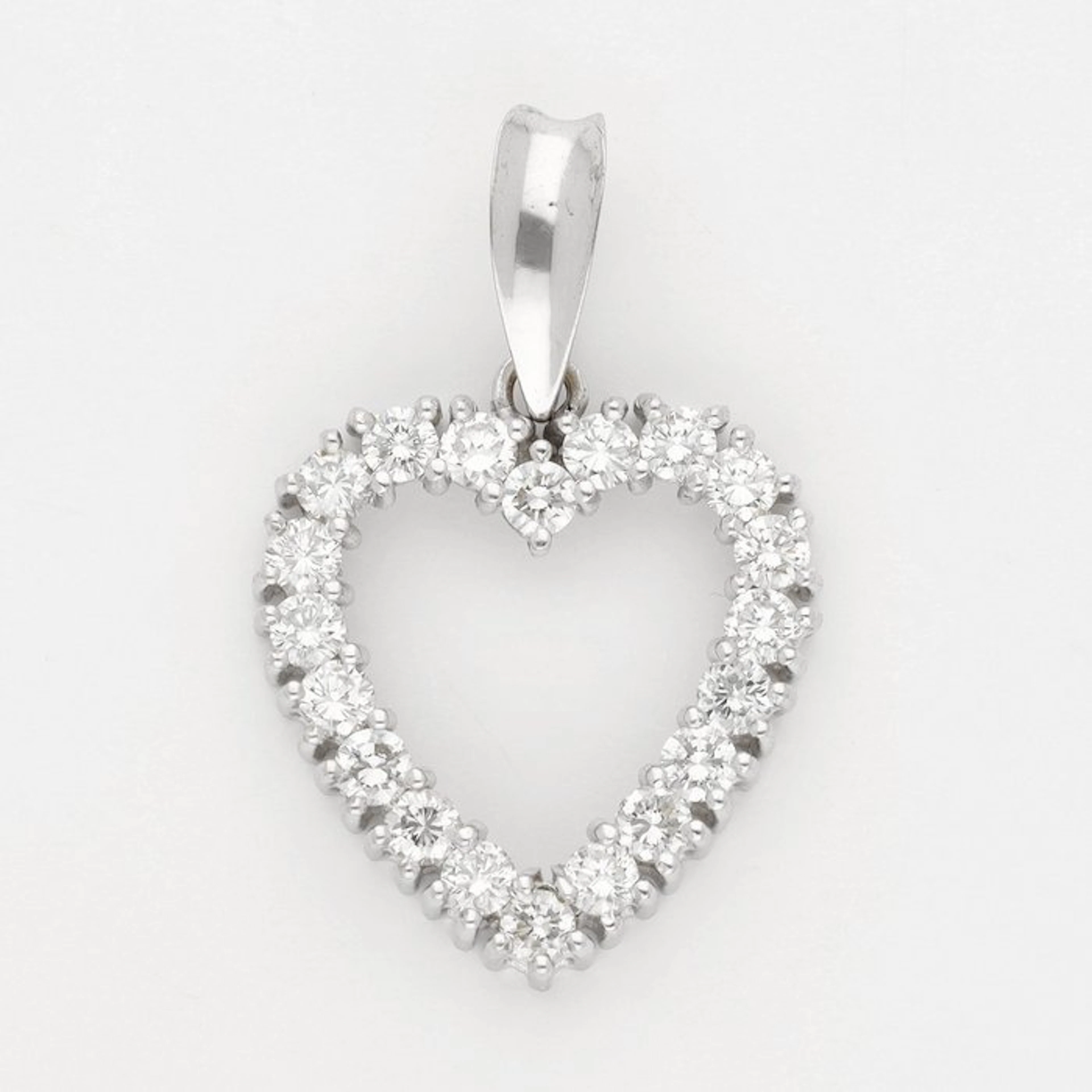 Pendant - 18 kt. White gold Diamond (Natural) - Hart