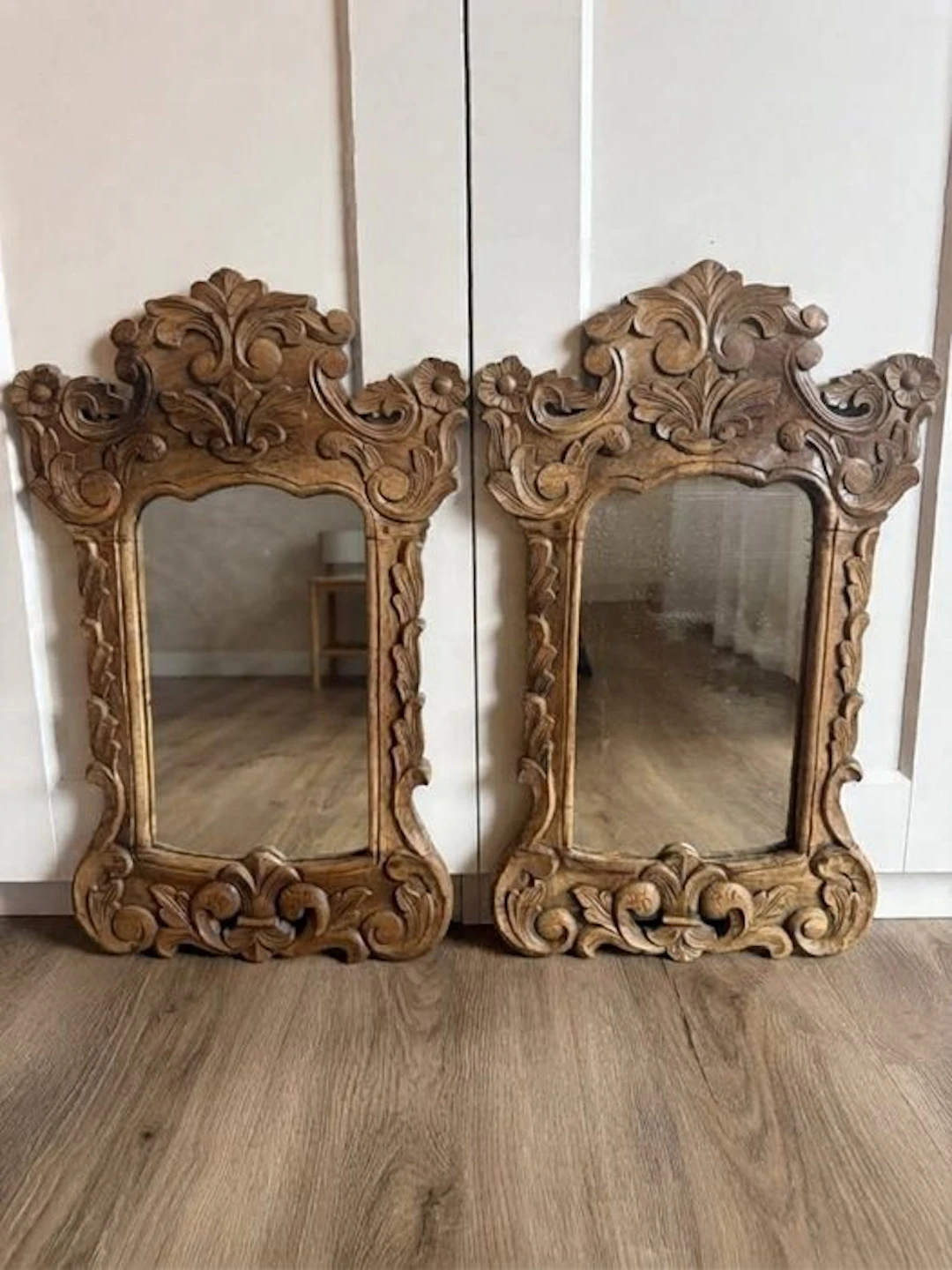 Mirror (2) - Wood, Iron - Rococo Italy 1900 Antique