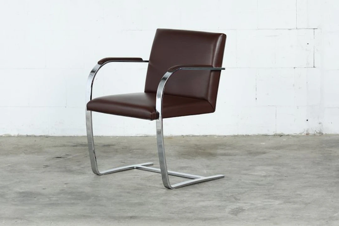 Walter Knoll - Ludwig Mies van der Rohe - Chair - Brno - Leather, Steel, Chrome