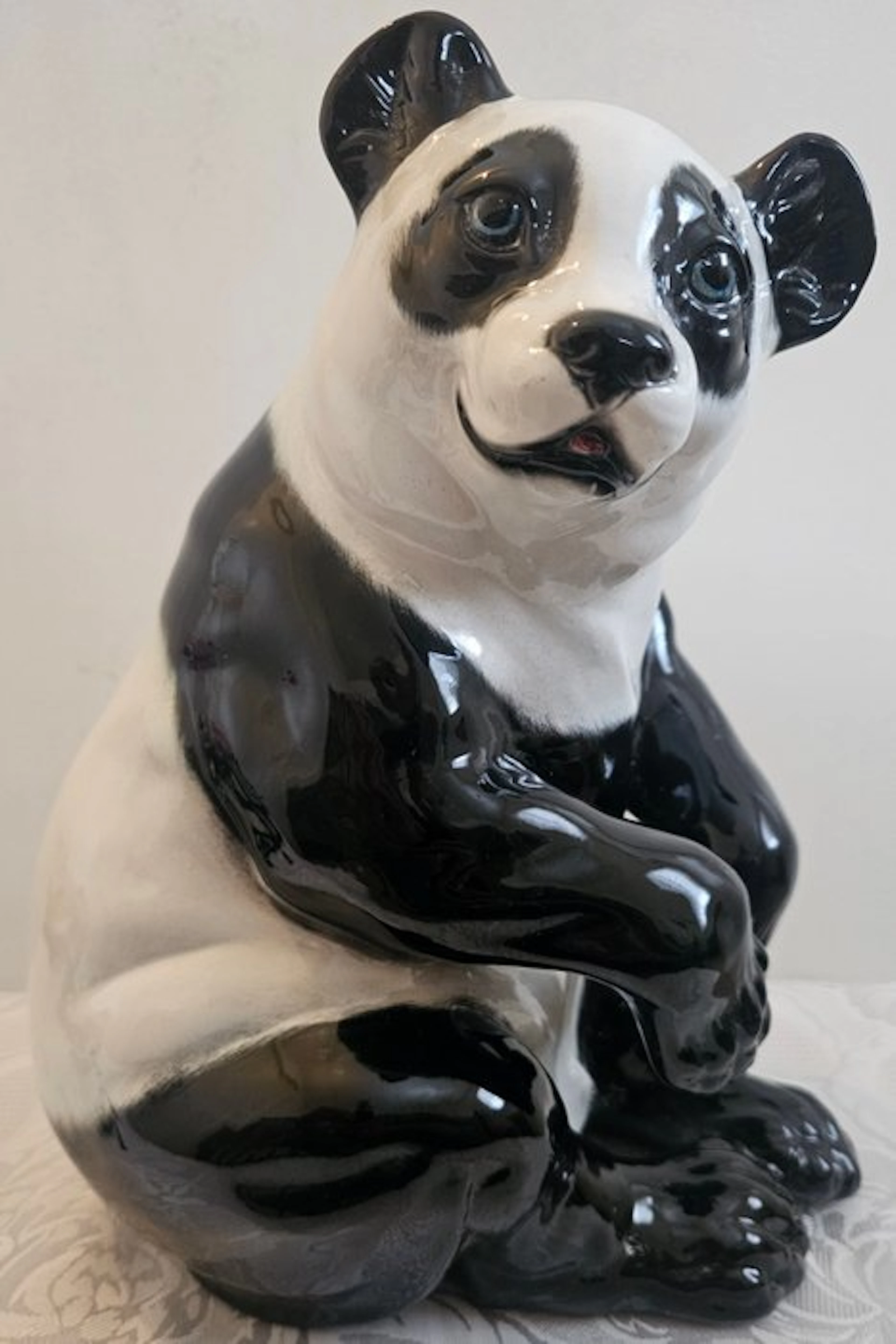 Statue, Panda gesigneerd - 30 cm - Ceramic