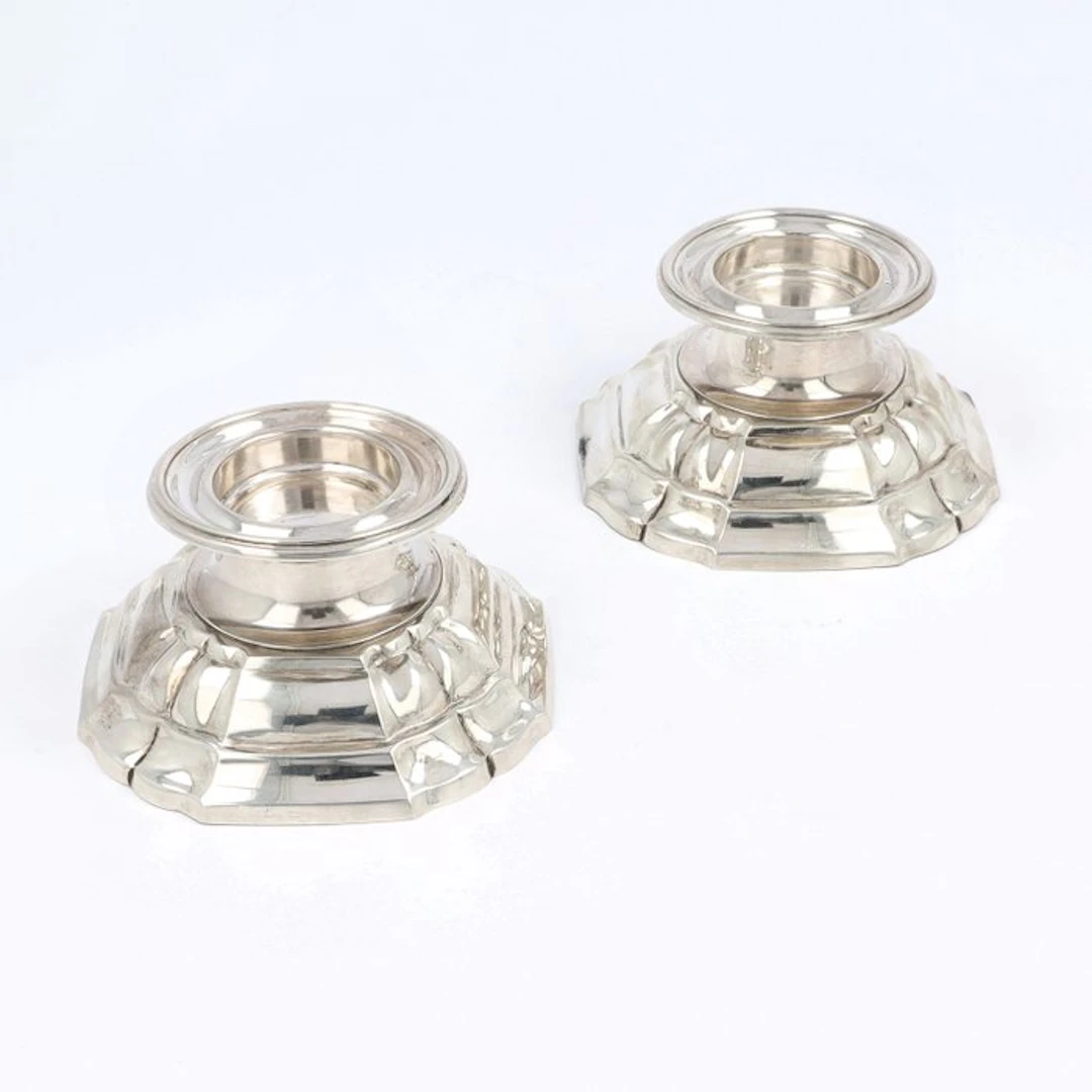 Candlestick (2) - .835 silver