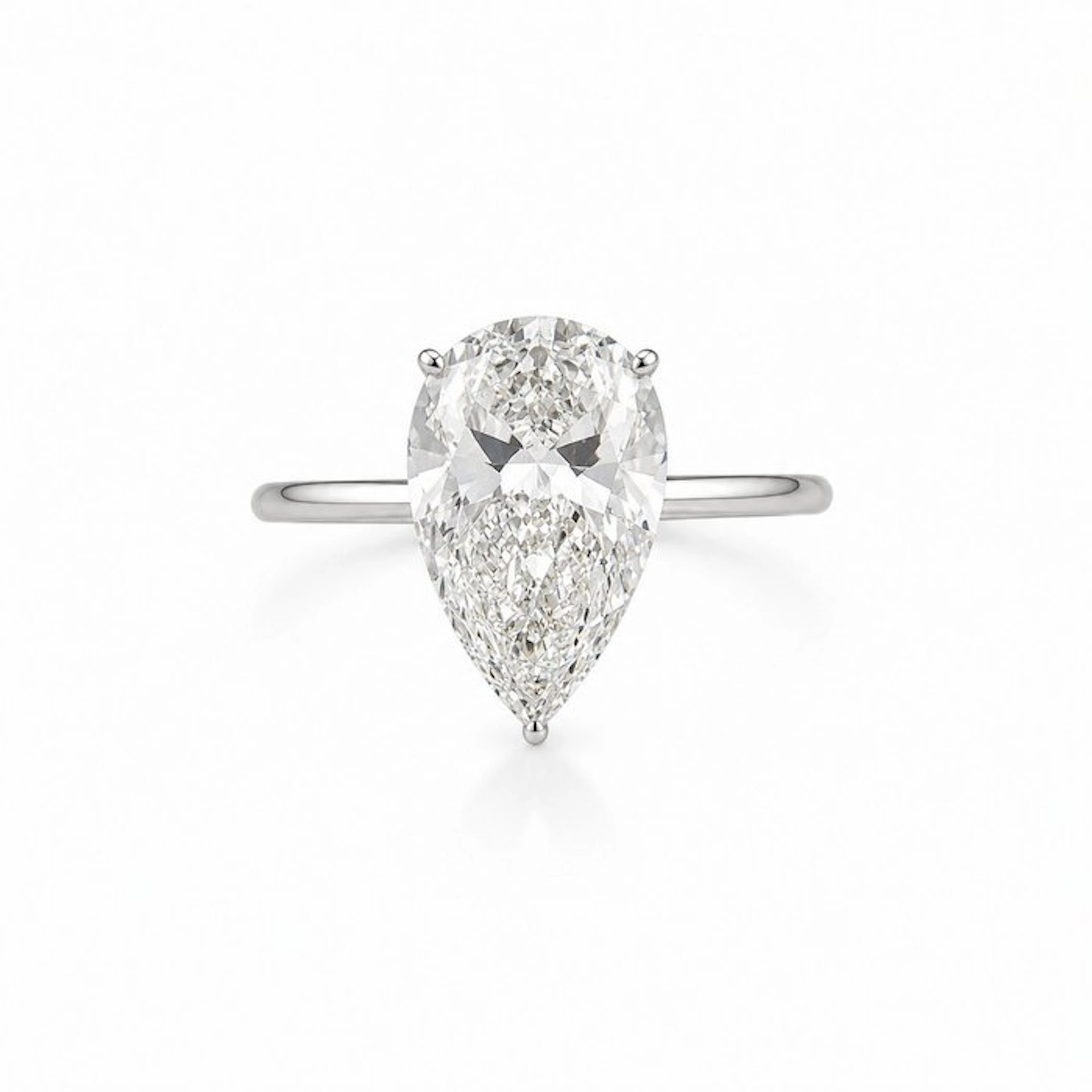 No reserve price - Ring - 14 kt. White gold - 4.01ct. tw. Diamond (Lab-grown)