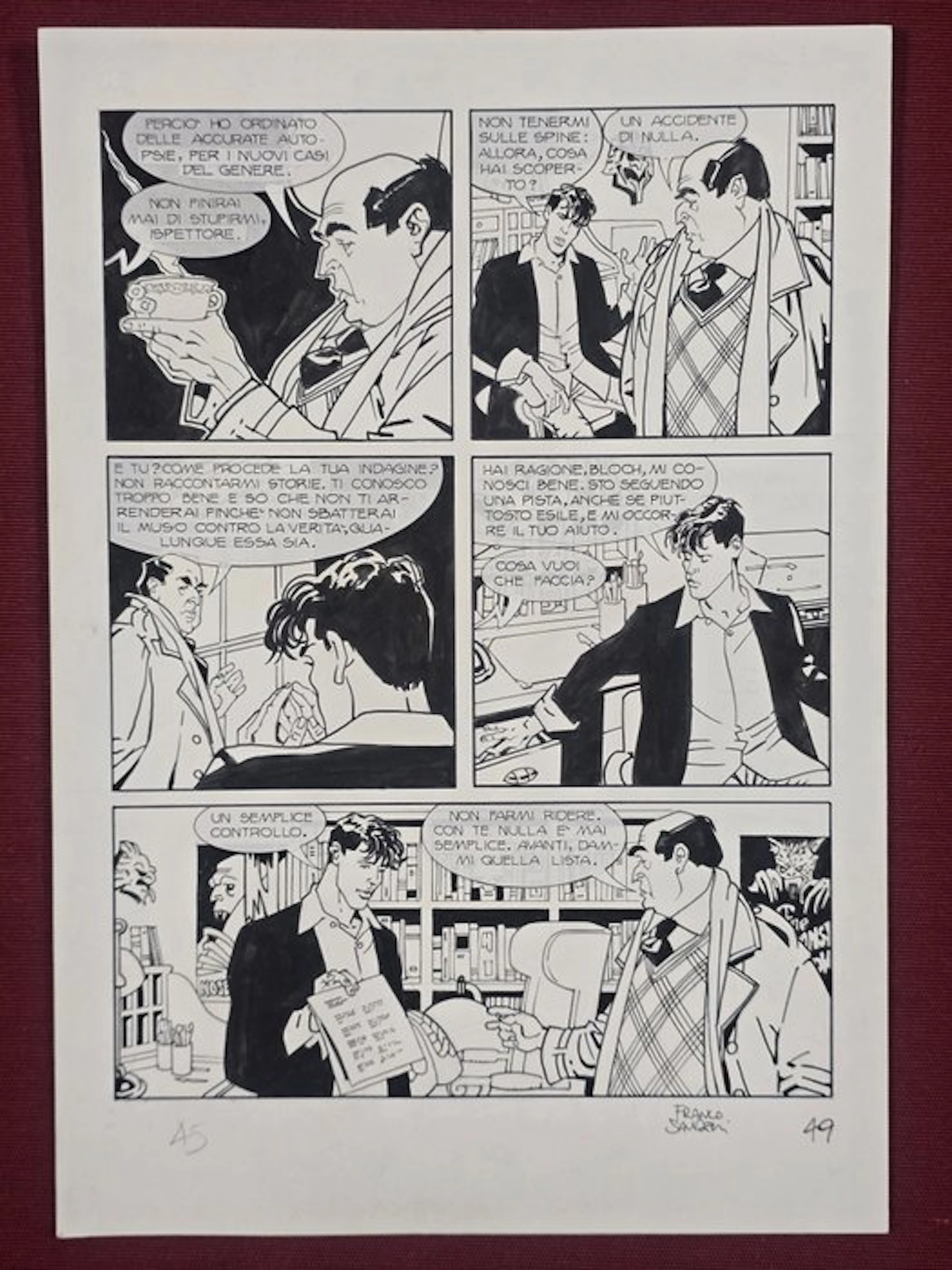 Saudelli, Franco - 1 Original page - Dylan Dogn. 309 - L’autopsia