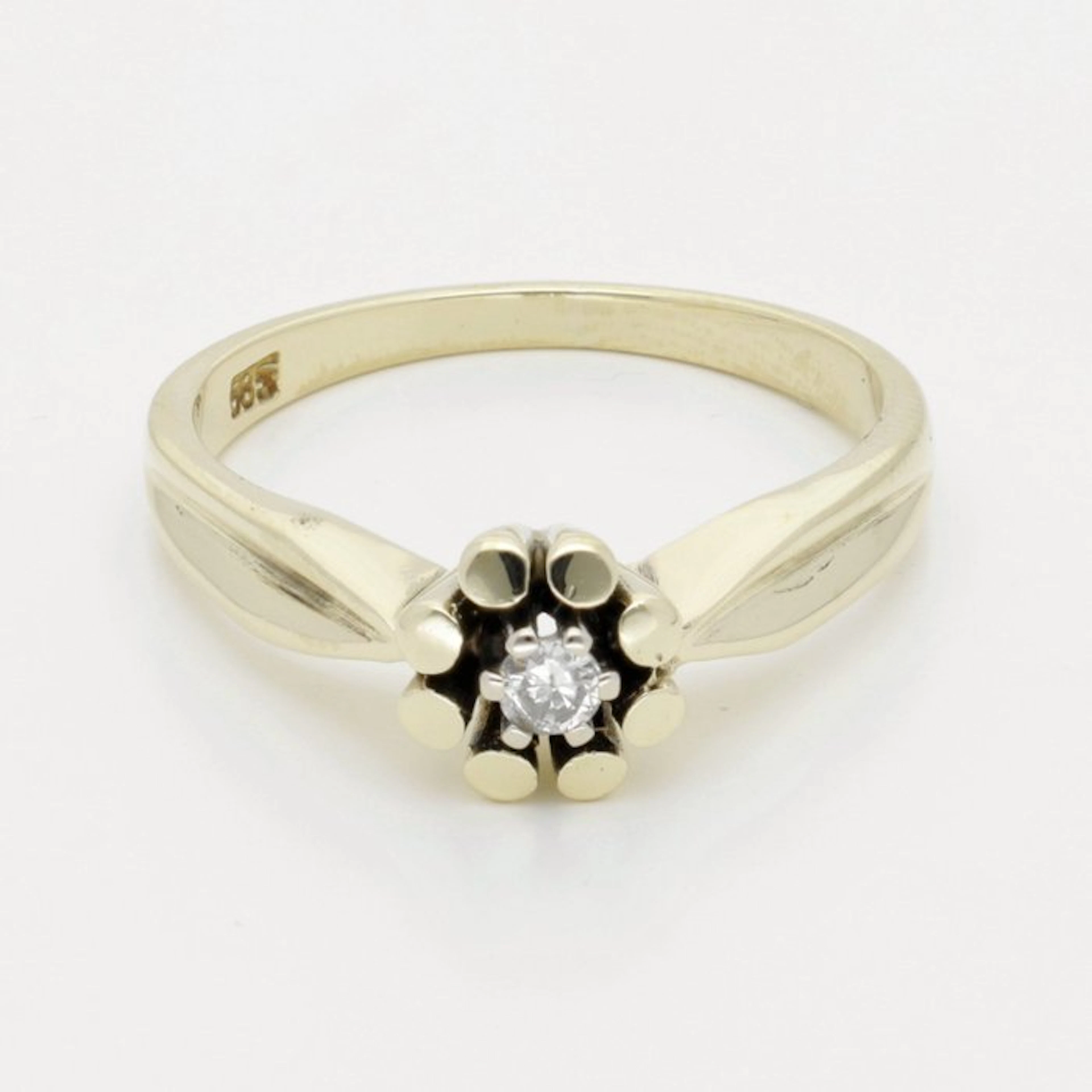 Ring - 14 kt. Yellow gold Diamond (Natural)