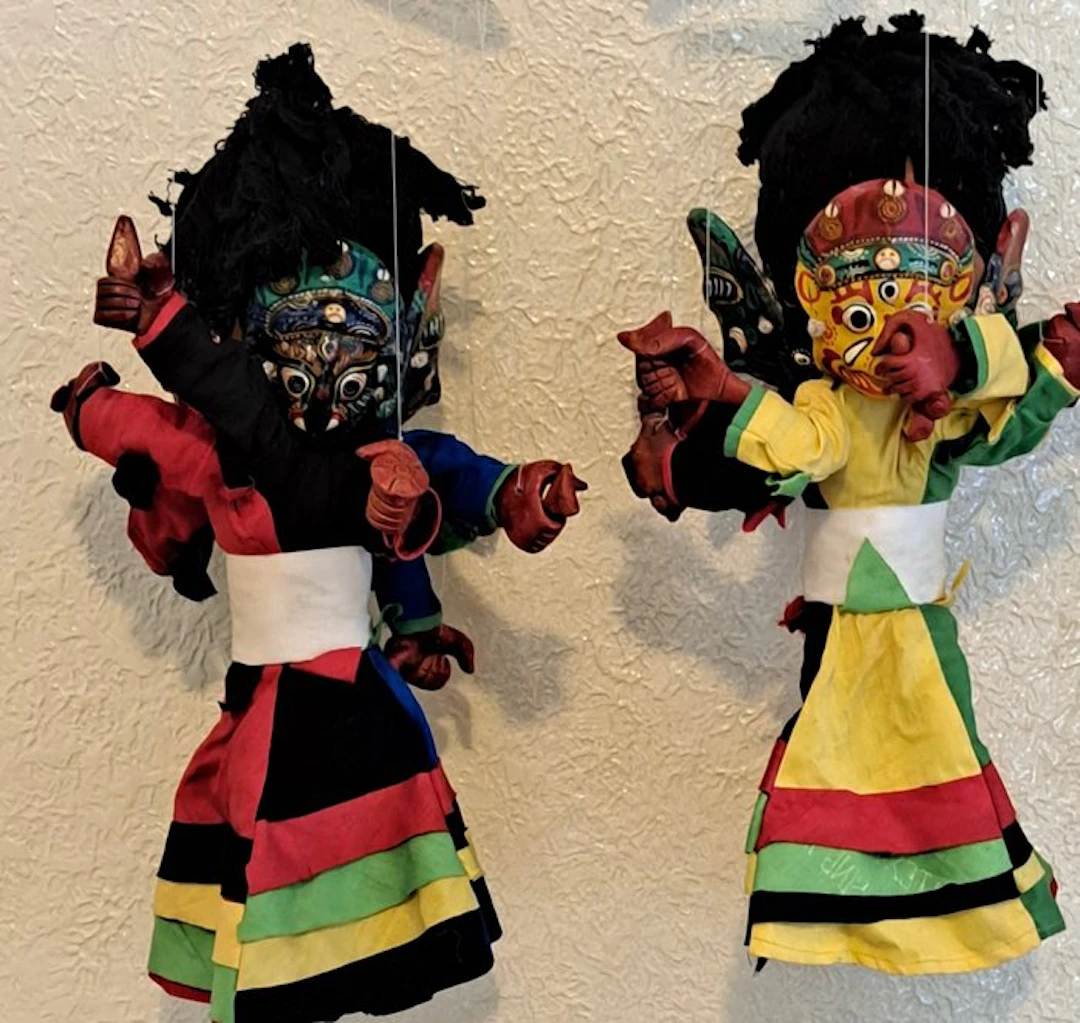 Puppet (3) - Wood, Cotton, Textile, Paint - 1960-1970