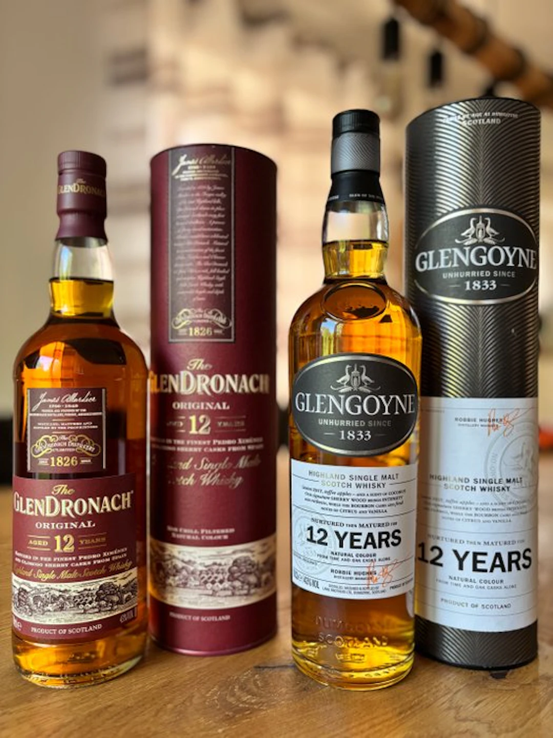Glengoyne 12yo + Glendronach 12yo - 70cl - 2 bottles