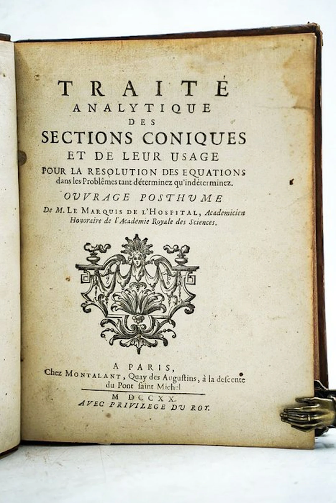 Guillaume de L'Hospital - Traité analytique des sections...