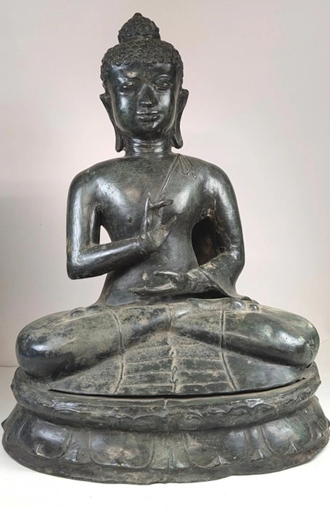 mooi beeld Boeddha in Vitarka mudra - Bronze - Nepal