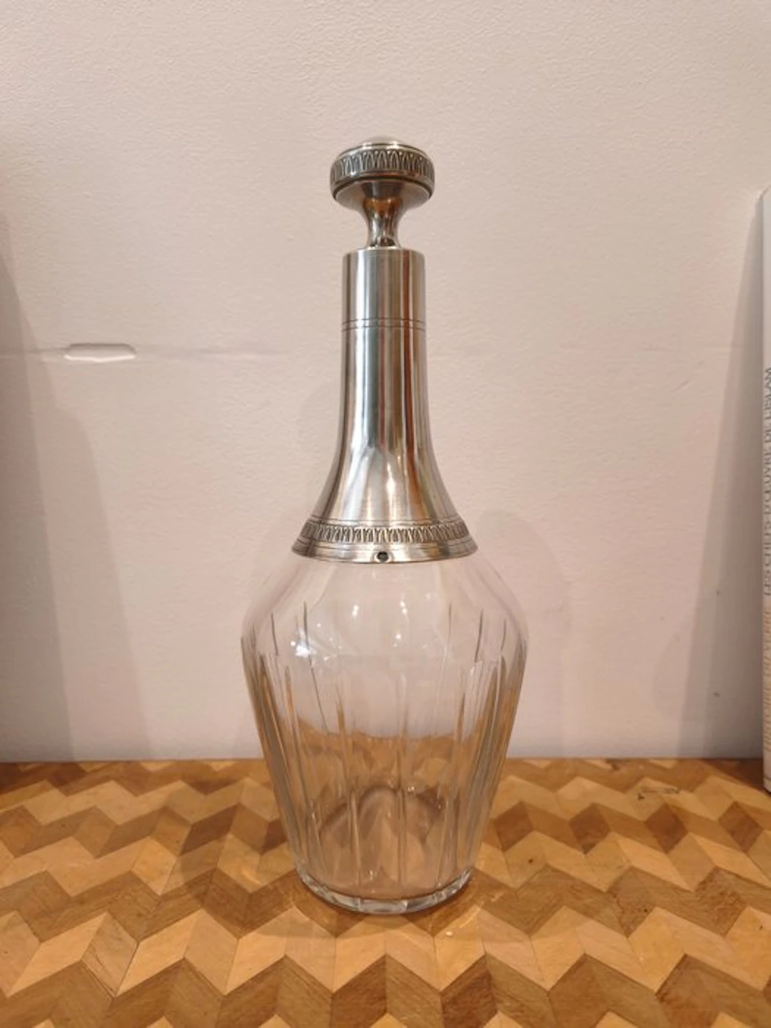 Carafe - Crystal, Silver - Solid silver carafe