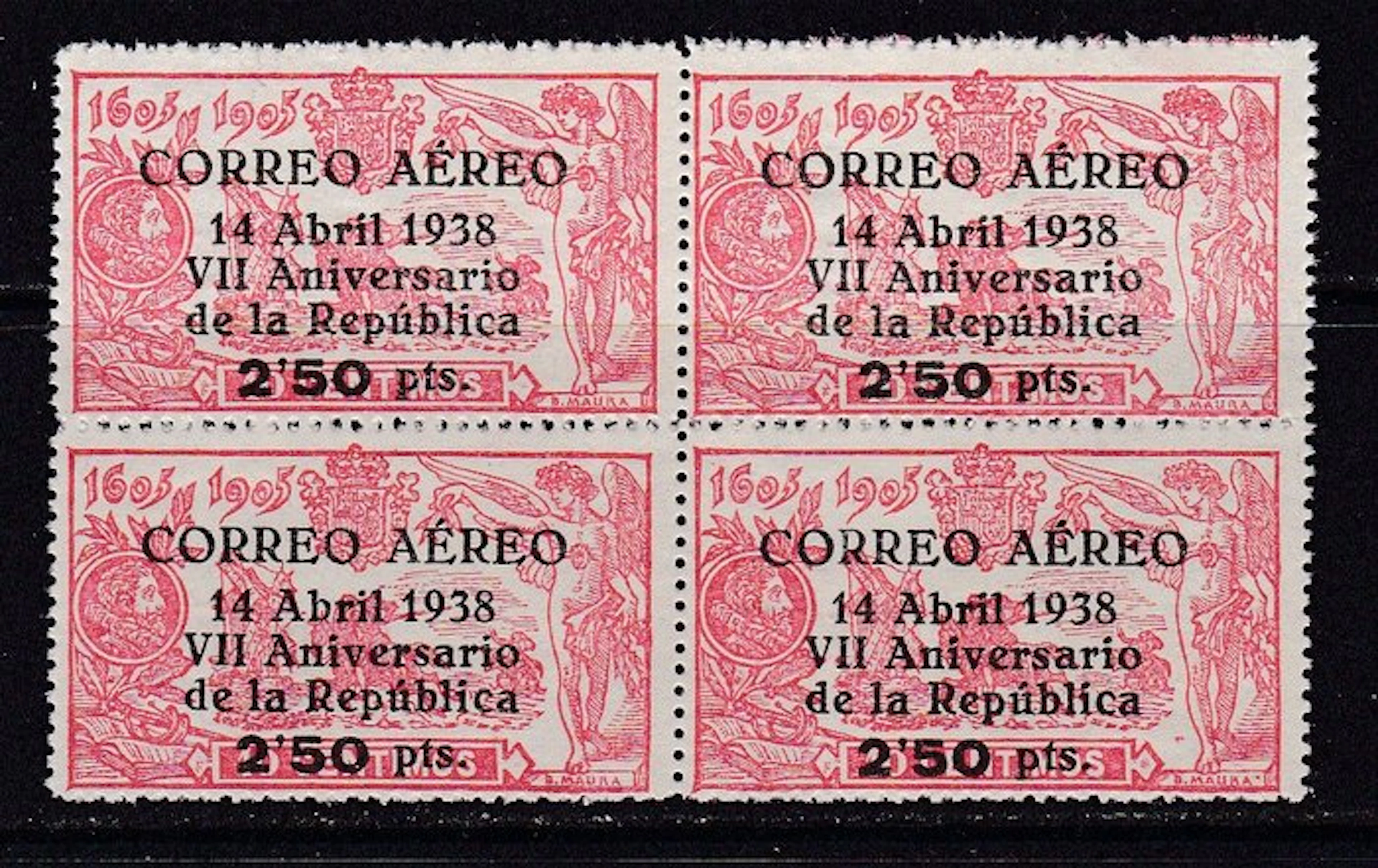 Spain 1938 - 7th Anniversary of the Republic - Block 4 - Edifil 756