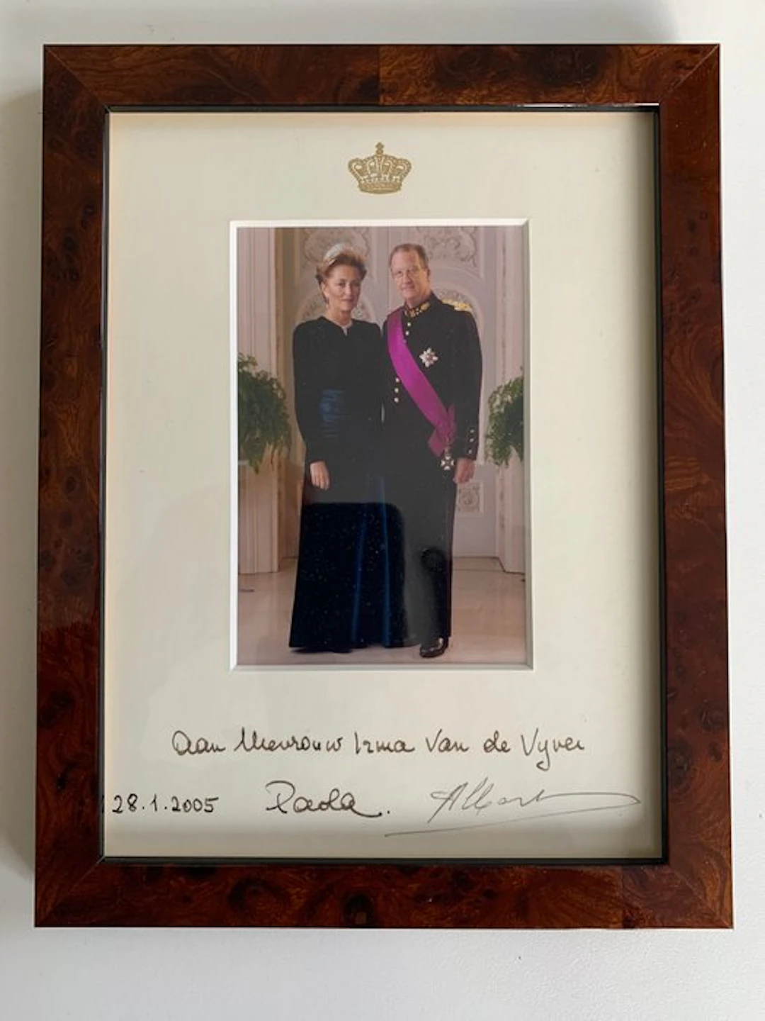 Belgium - Document - Beaux autographes originaux du roi...