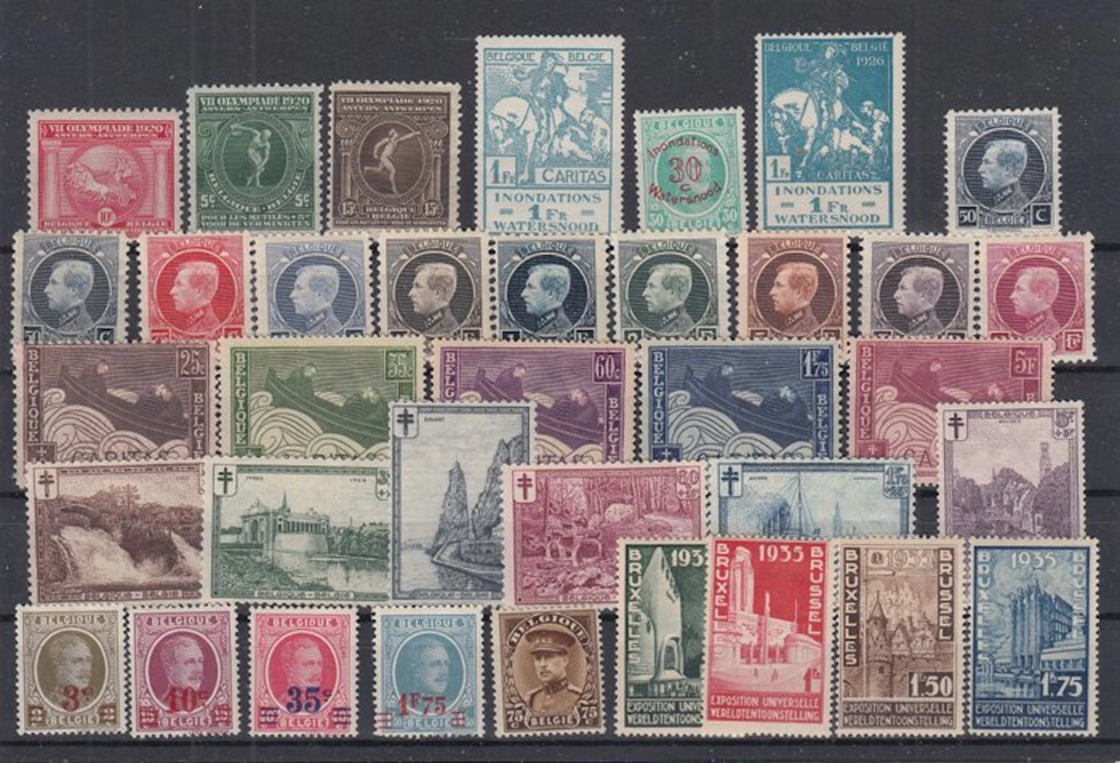 Belgium 1920/1939 - nice selection between 179/181 and 513/518