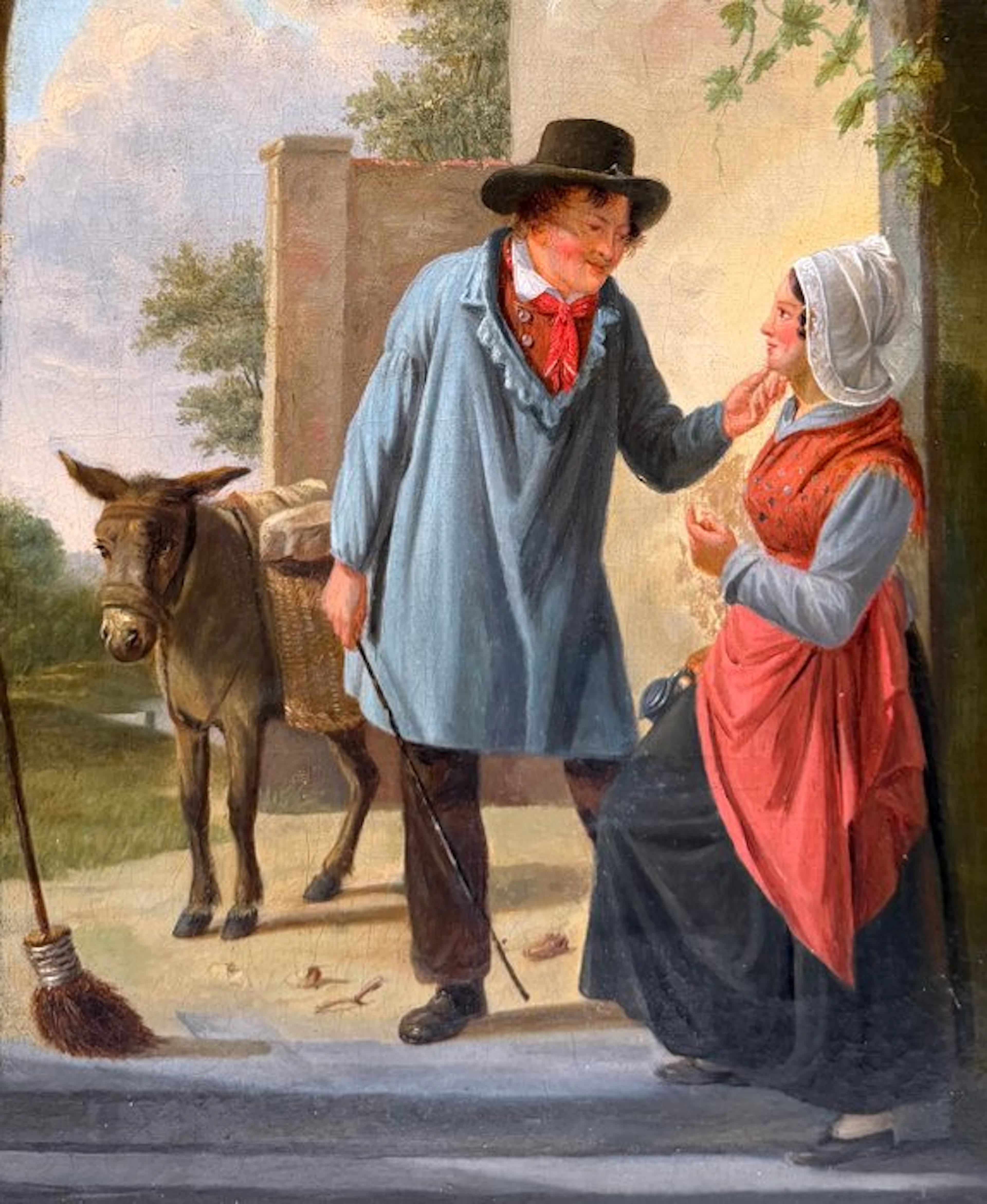 French school (XIX) - Scène Romantique au Passage Voûté