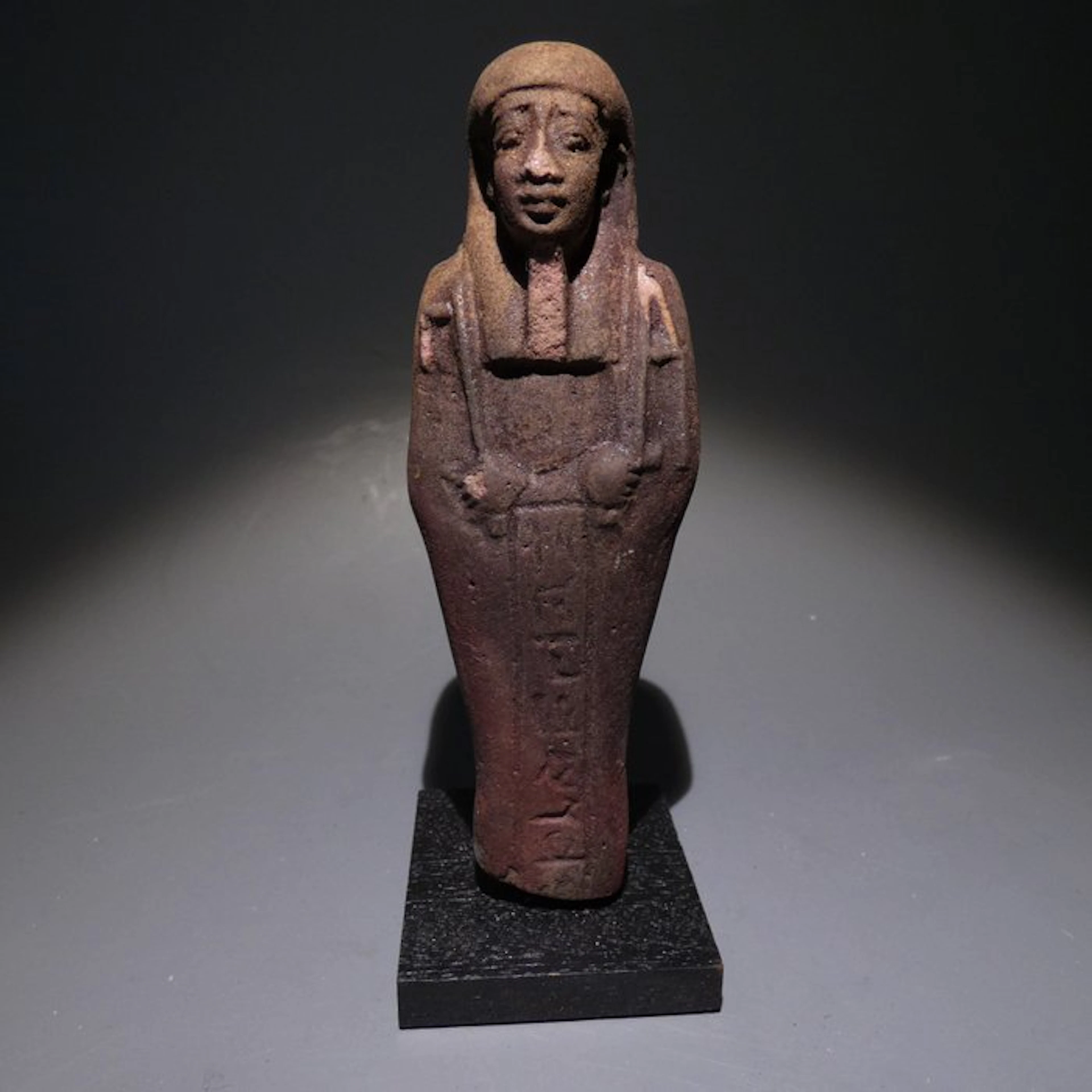 Ancient Egyptian Faience Fine Shabti. 10,6 cm H. Late Period, 664 - 332 BC