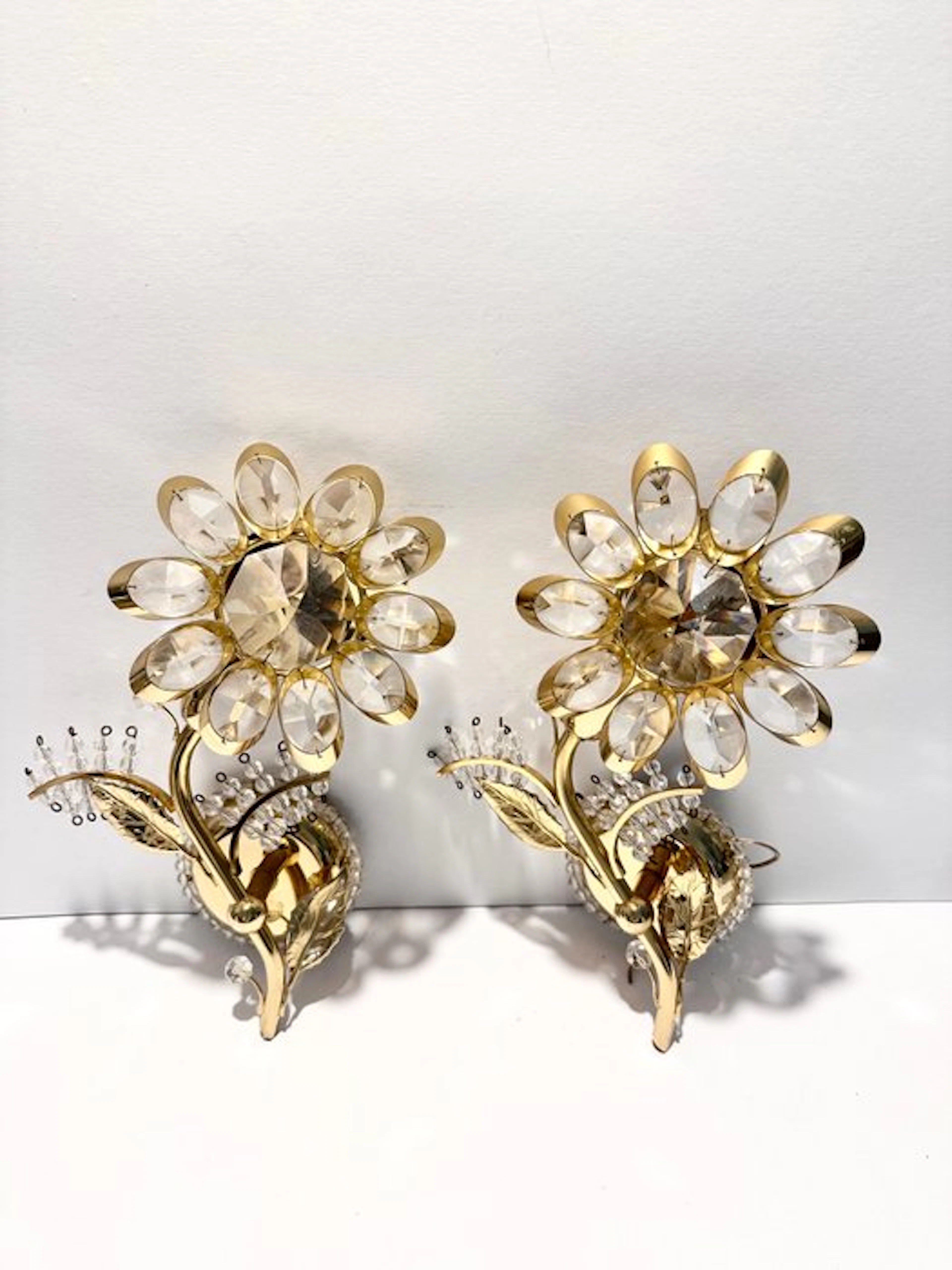 Ernst Palme, Palwa - Wall lamp (2) - Gilt brass