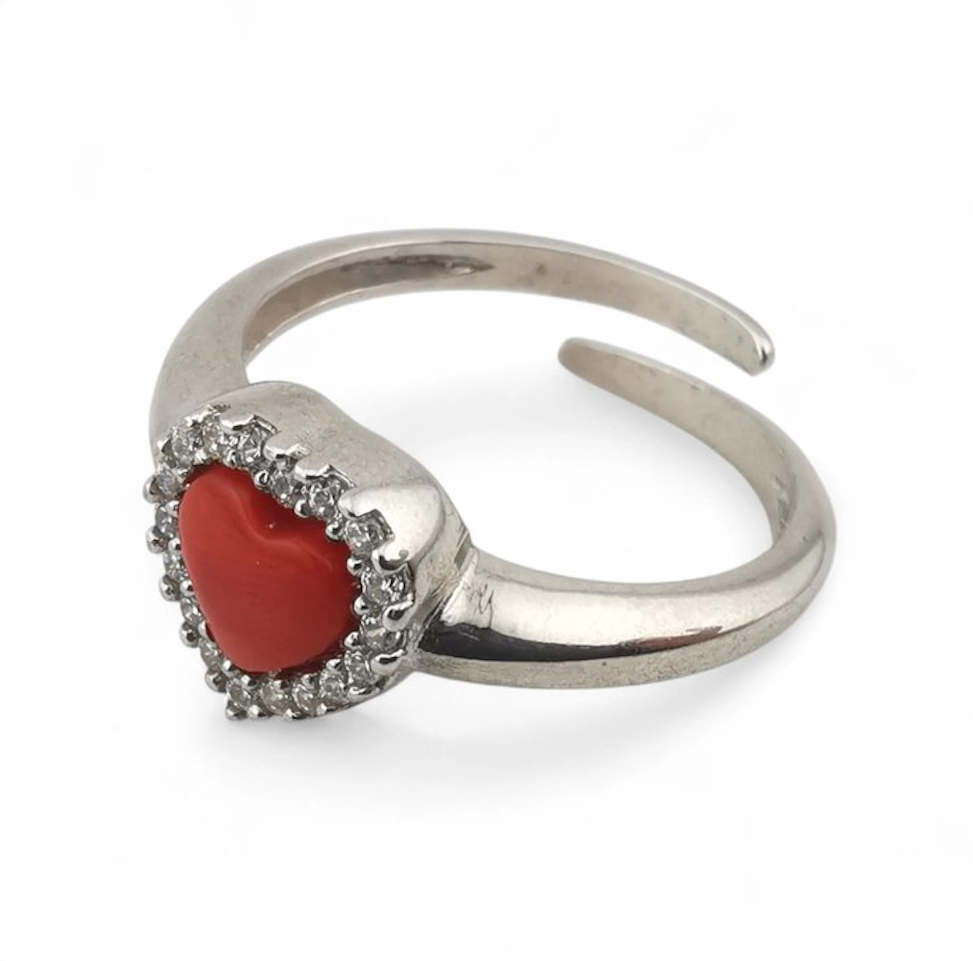 Coral - Sterling Silver 925 - Ring - Italian craftsmanship