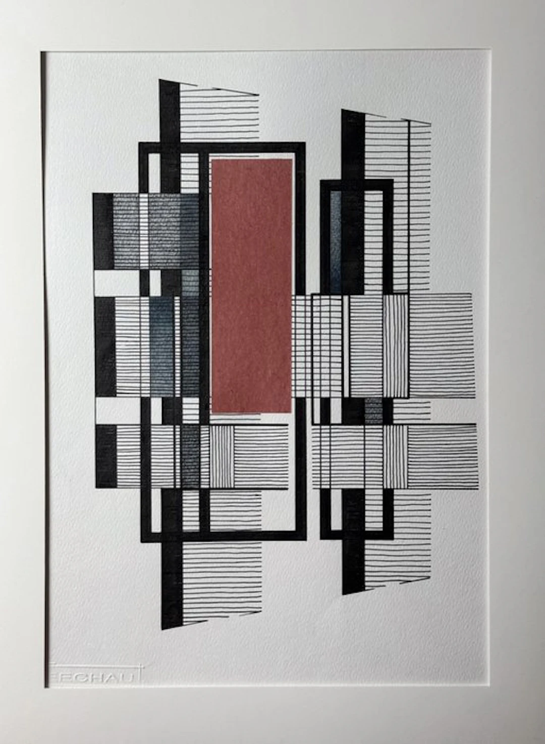 Eugène Eechaut (1928-2019) - Abstract ink composition