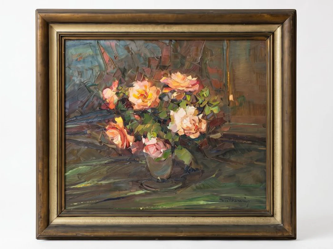 Alve Valdemi Del Mare (XIX-XX) - Un vaso di fiori