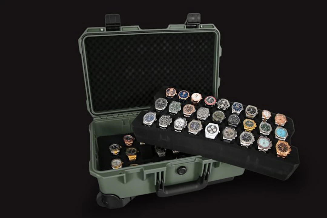 Indestructible IP67 Watch Suitcase for 50 Watches...