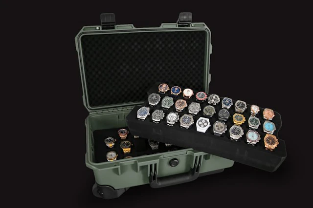 Indestructible IP67 Watch Suitcase for 50 Watches...