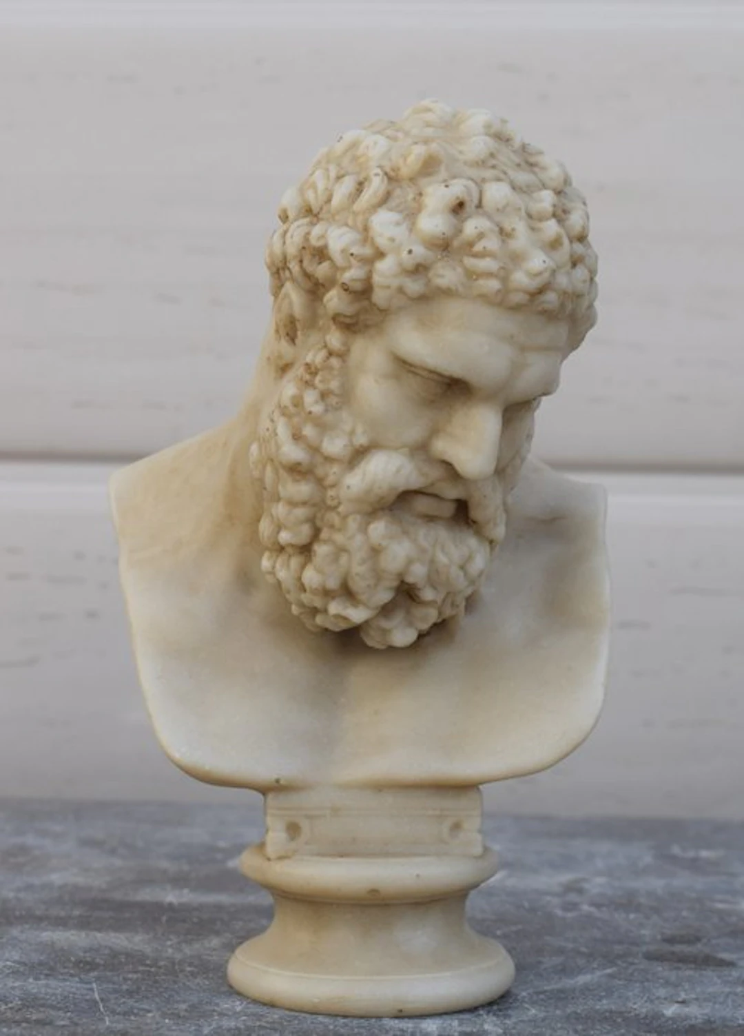 Sculpture, Ercole - 17 cm - Reconstructed Carrara marble
